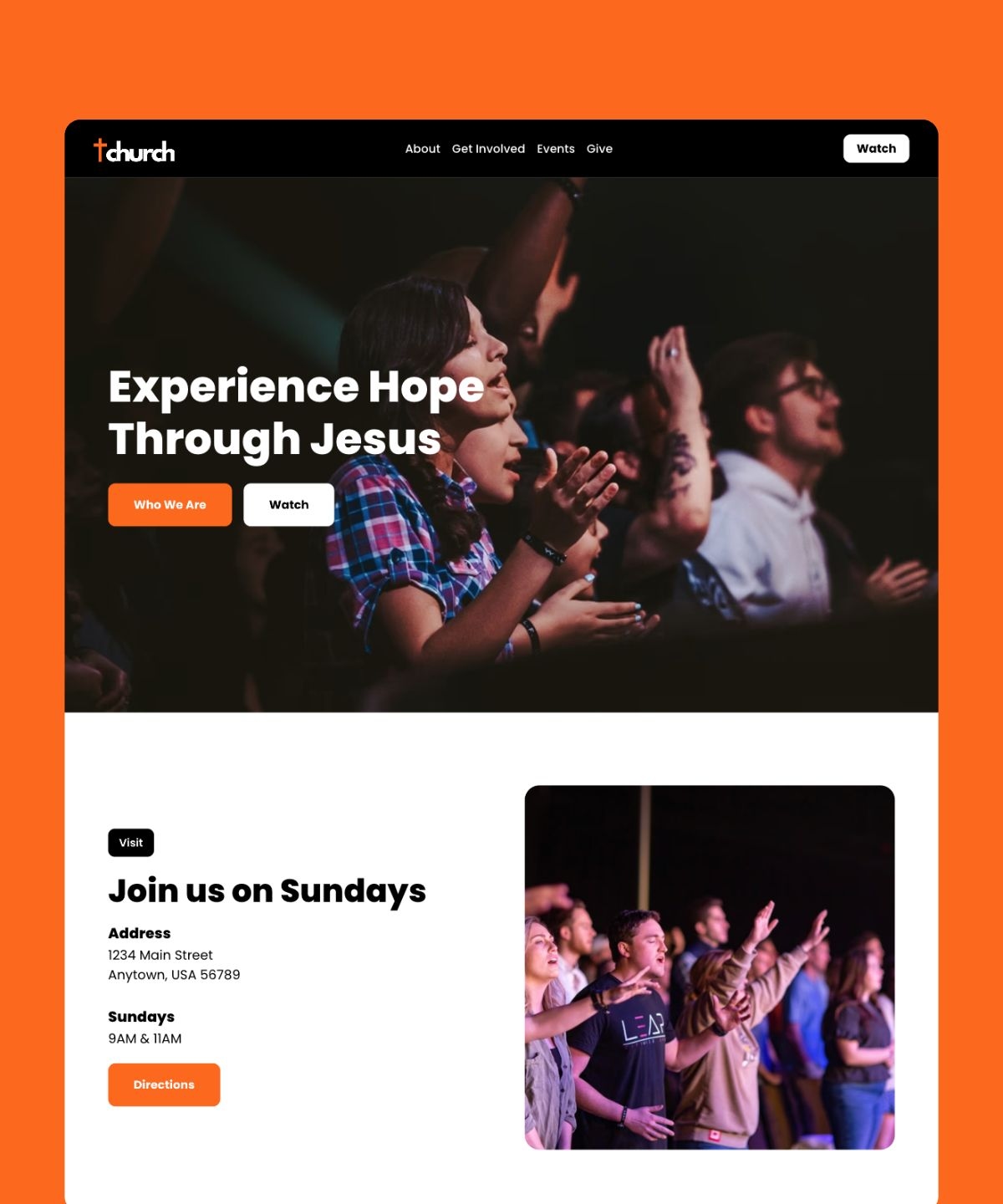 Church Framer template preview 1