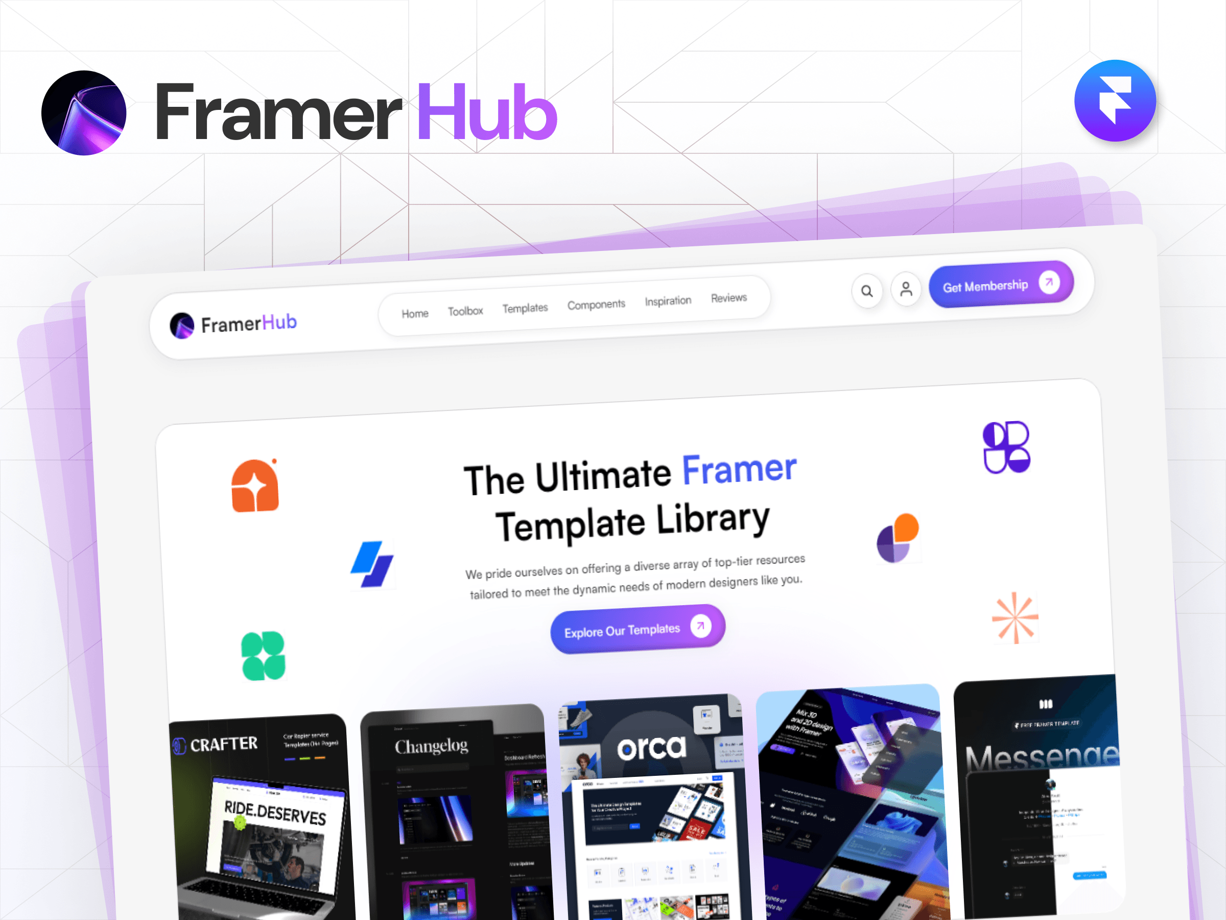 FramerHub Framer template preview 1