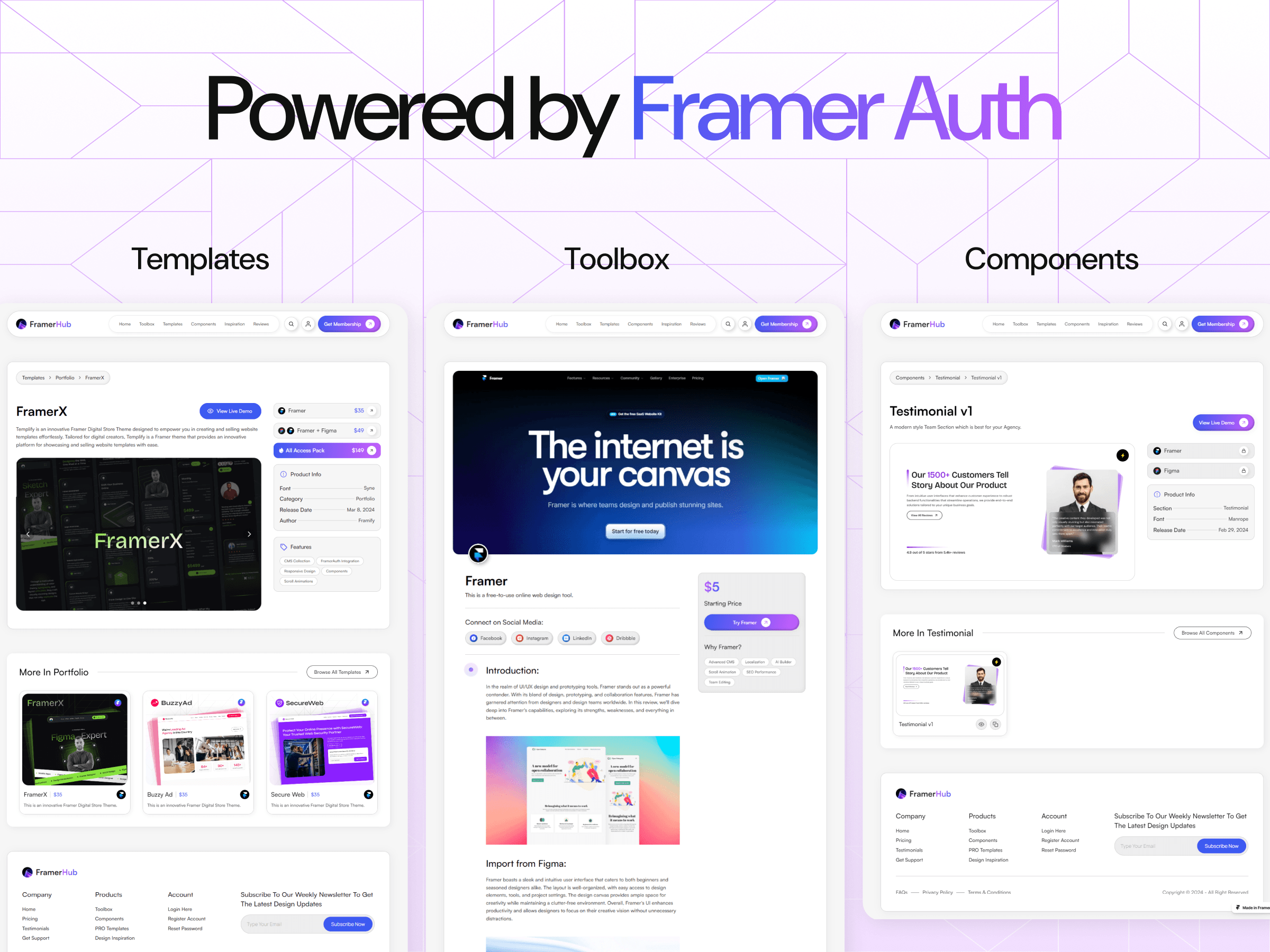 FramerHub Framer template preview 3