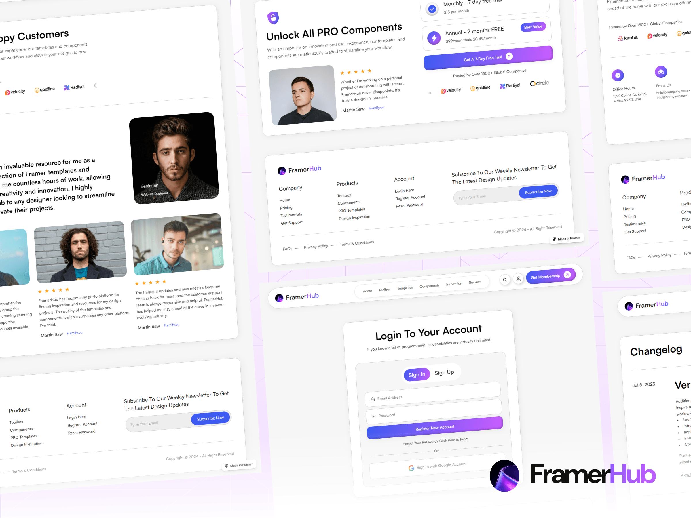 FramerHub Framer template preview 4