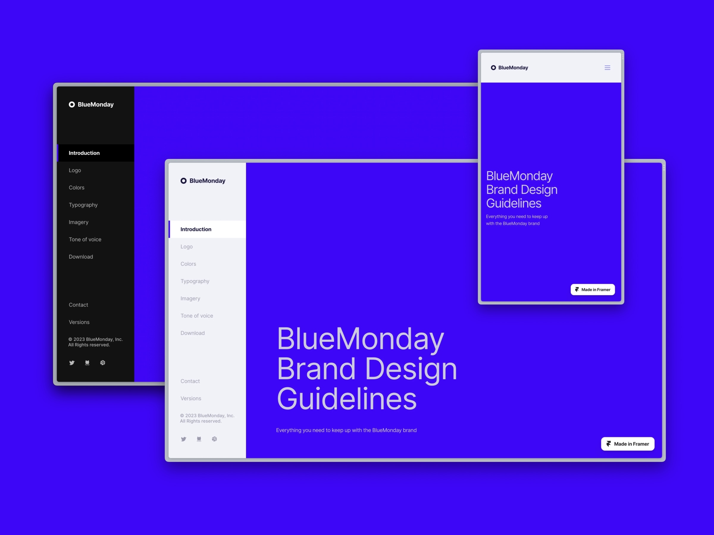 BlueMonday Framer template preview 1