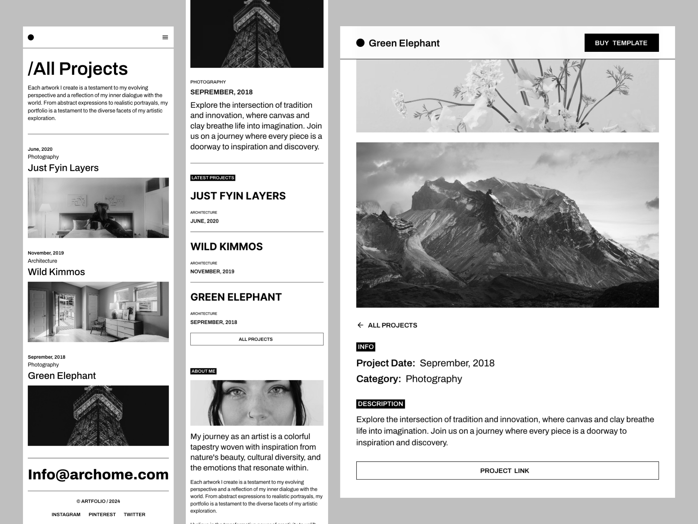 Monoart Framer template preview 3