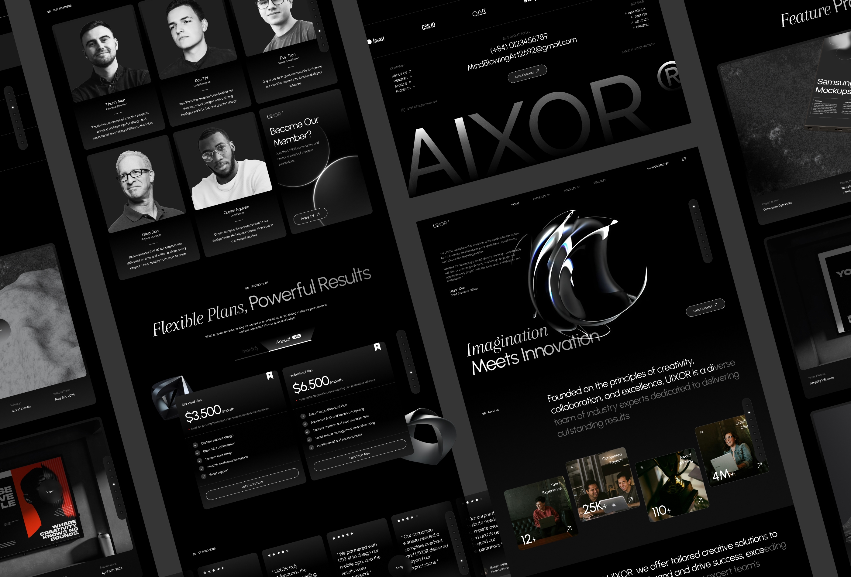 AIXOR Agency Framer template preview 1