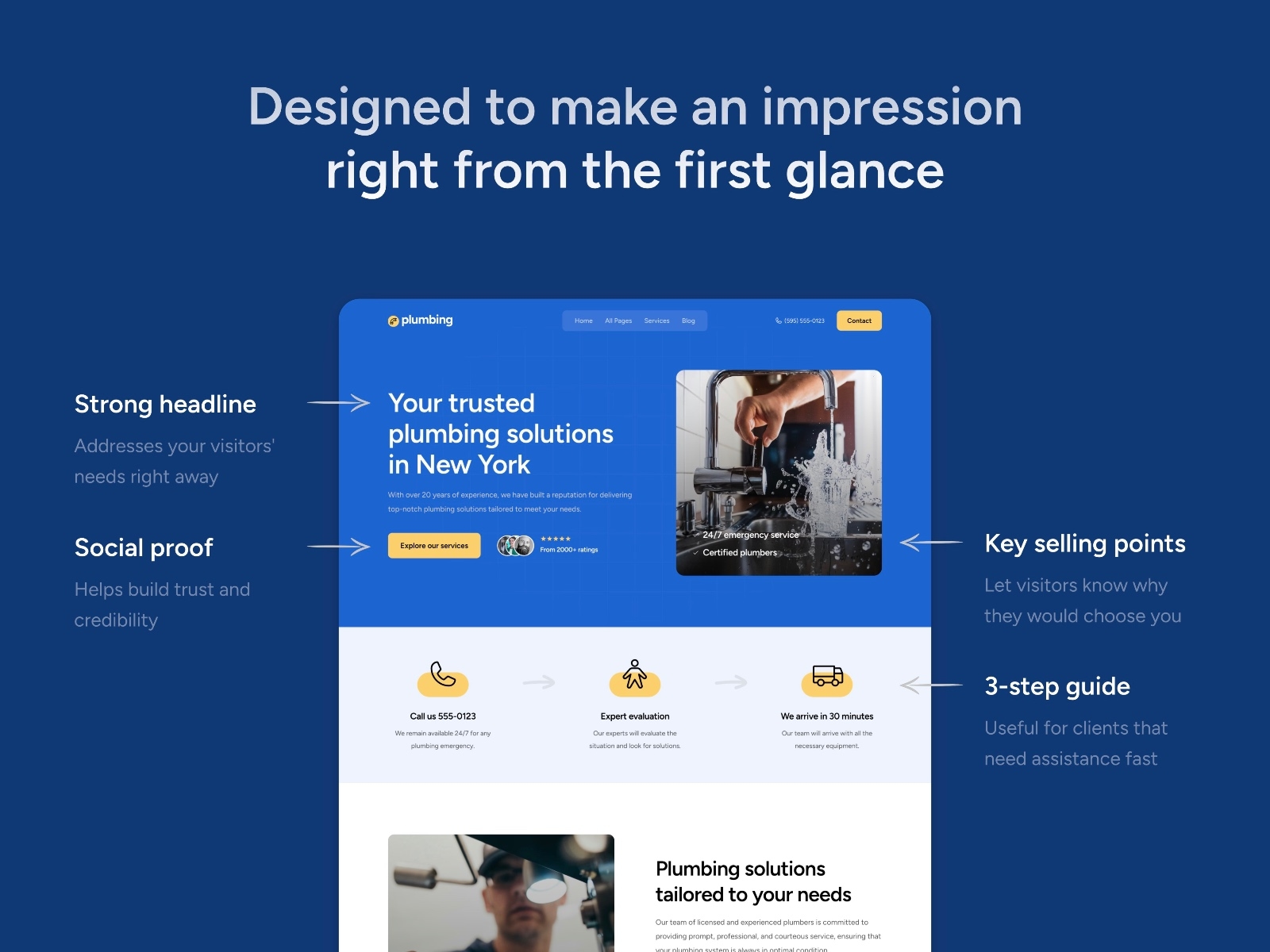 Plumbing Framer template preview 4