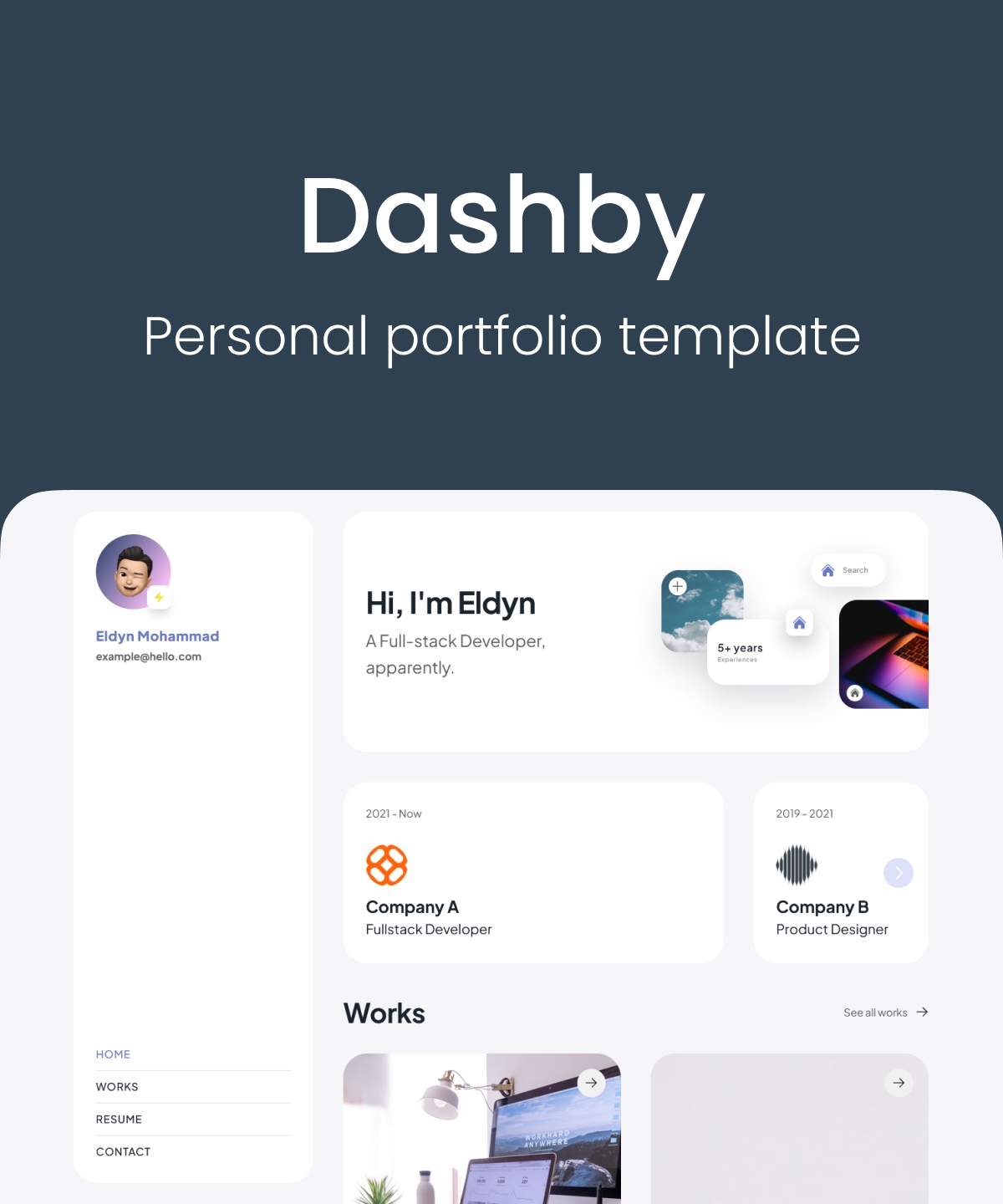 Dashby Framer template preview 1