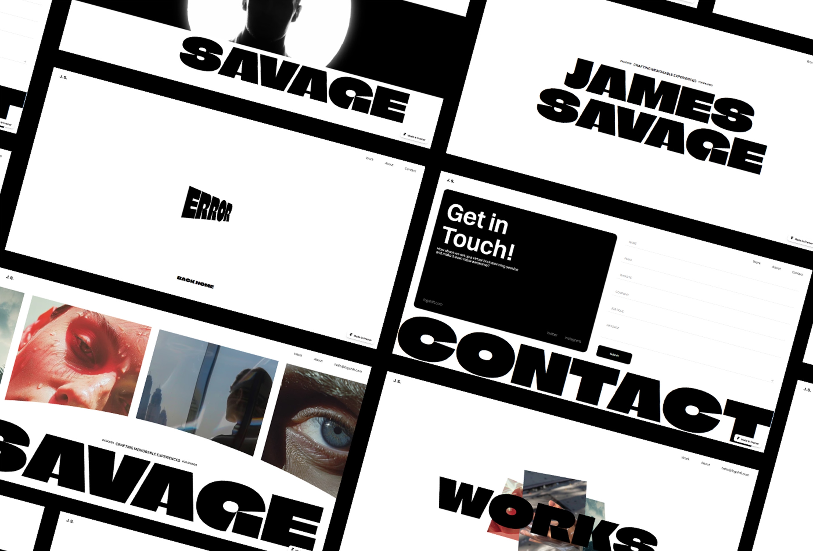 James Savage Framer template preview 3