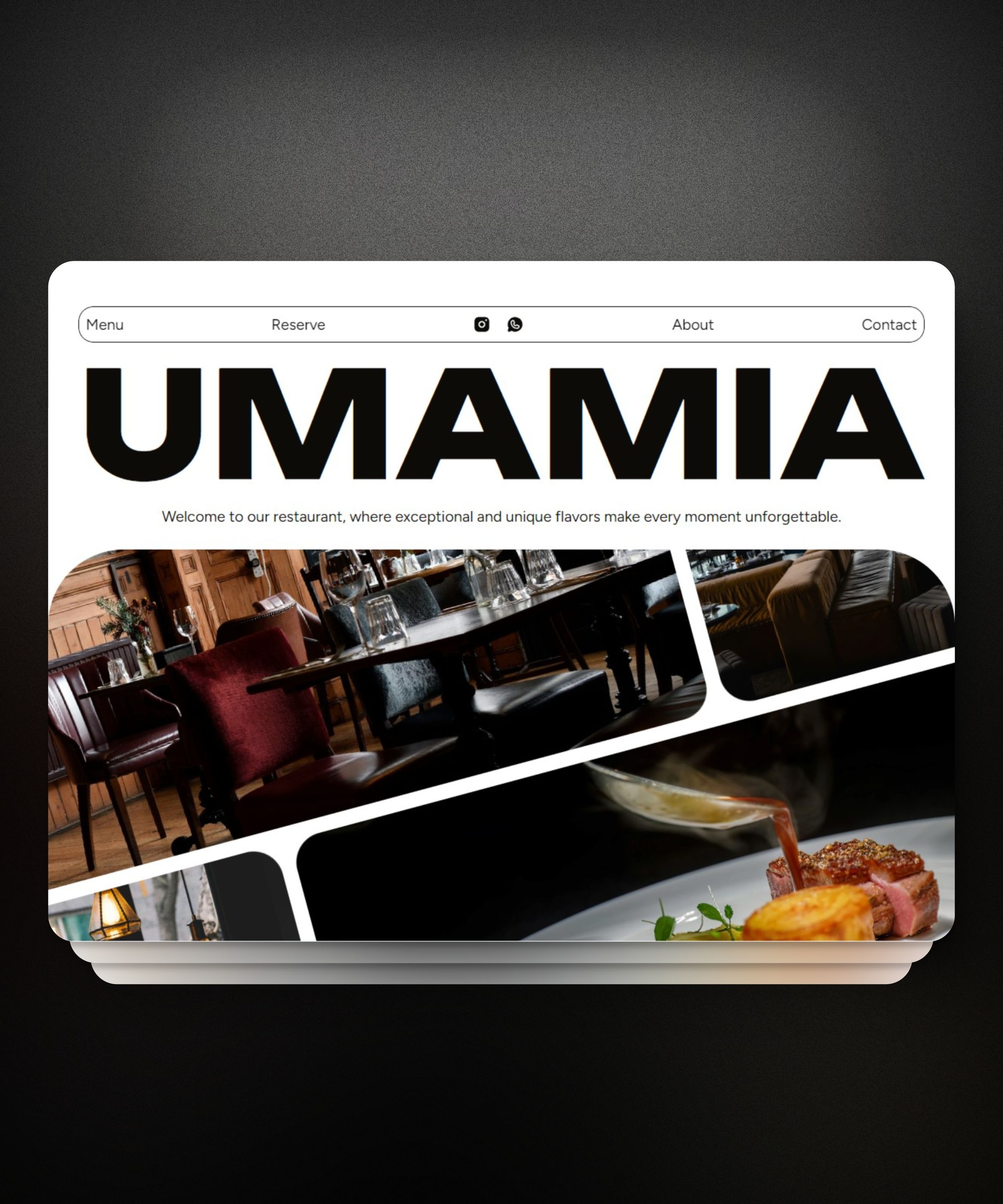 Umamia Framer template preview 1