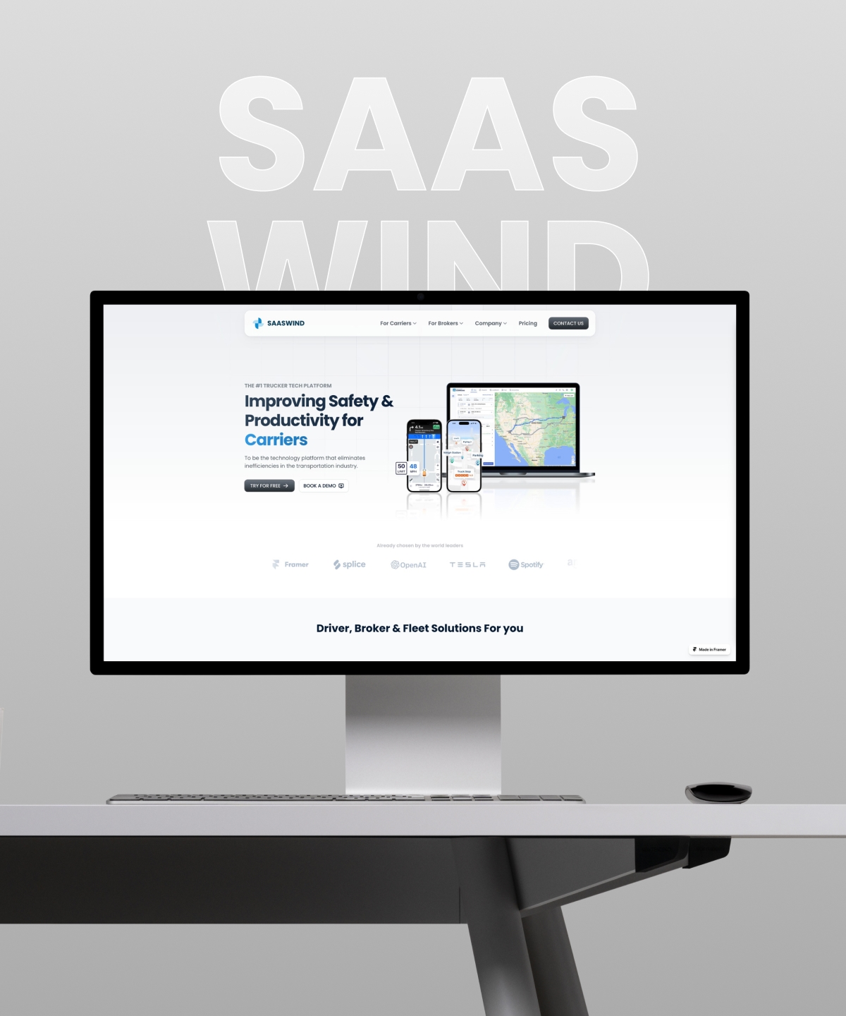 SaaS Wind Framer template preview 1