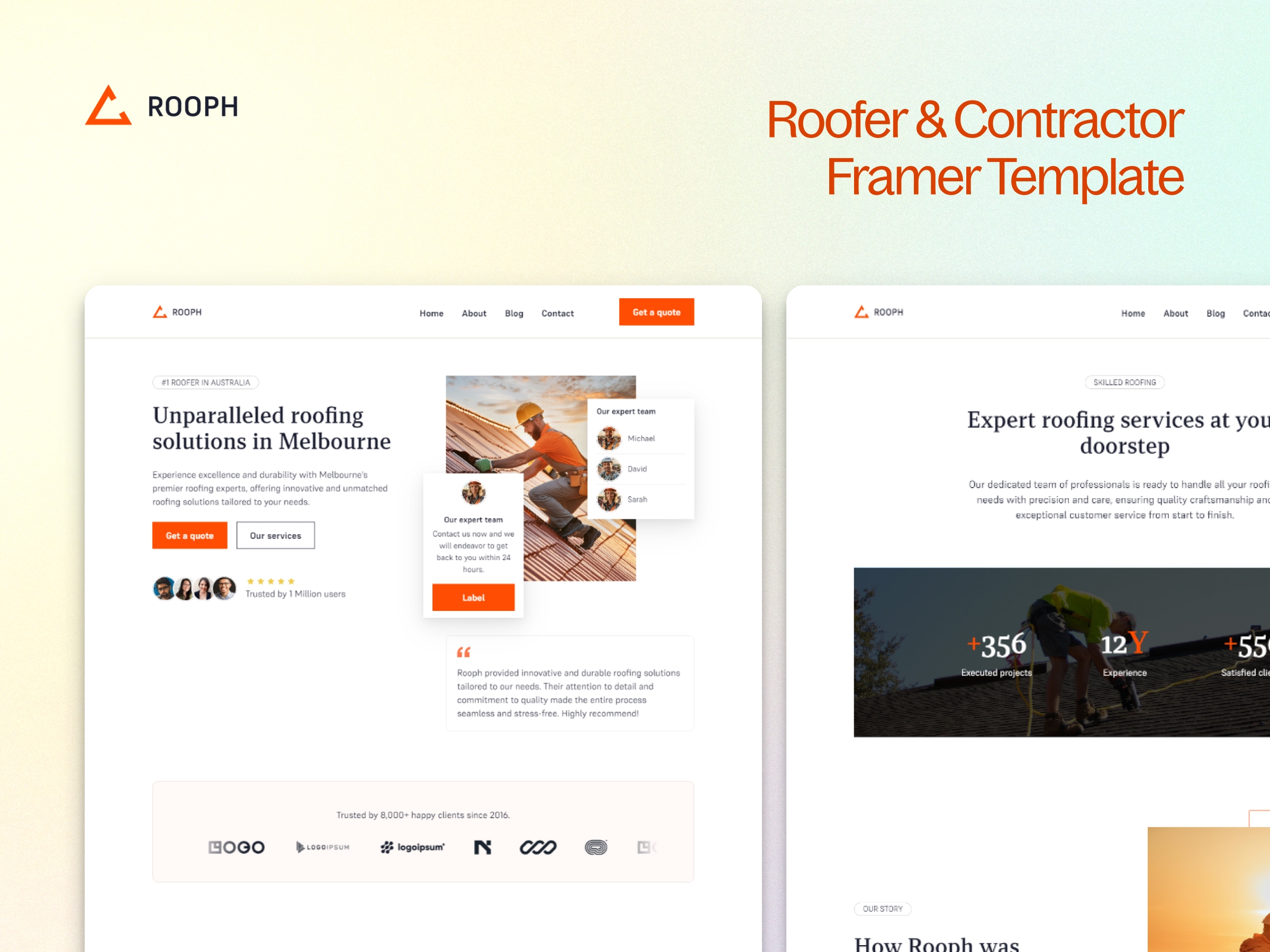 Rooph Framer template preview 1