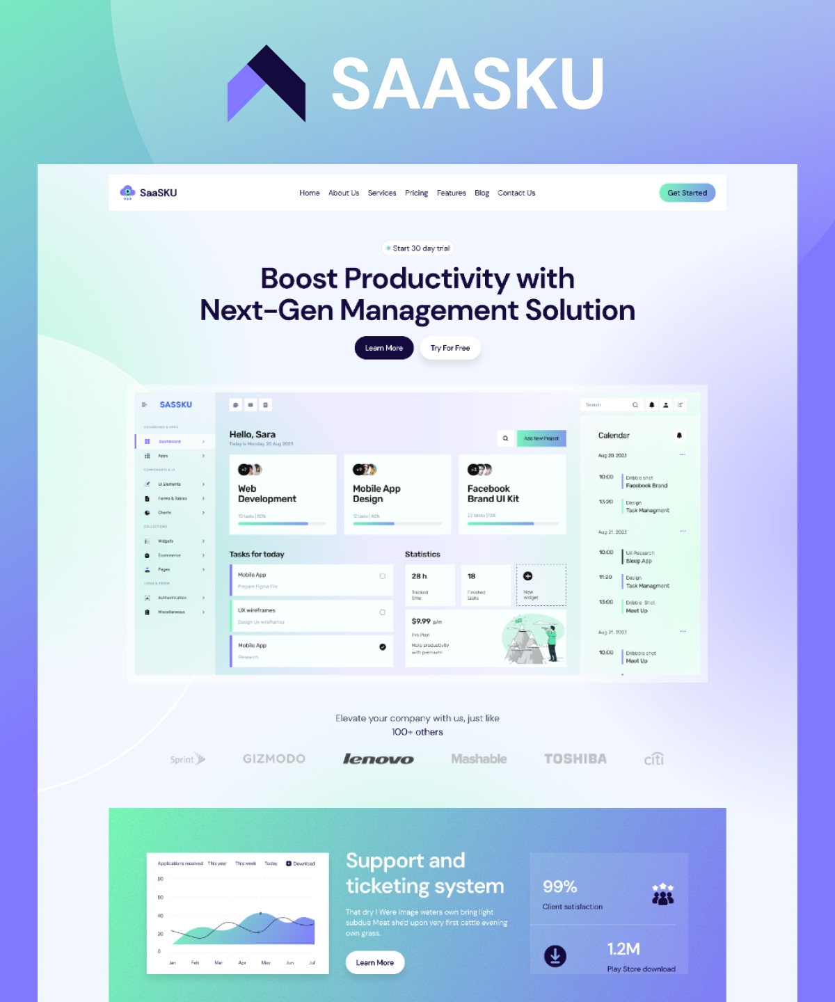 Sassku Framer template preview 1