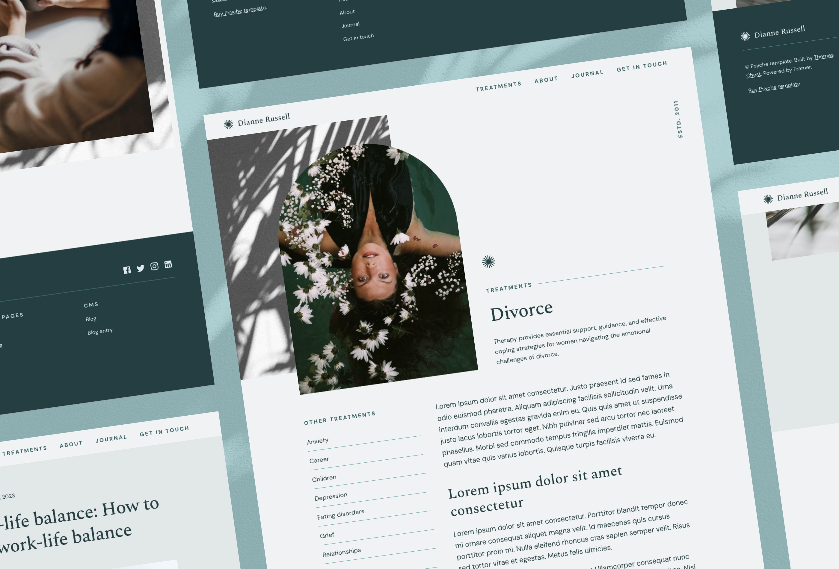 Psyche Framer template preview 3