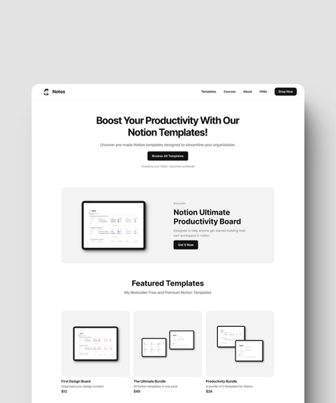 Notos Framer template preview 1