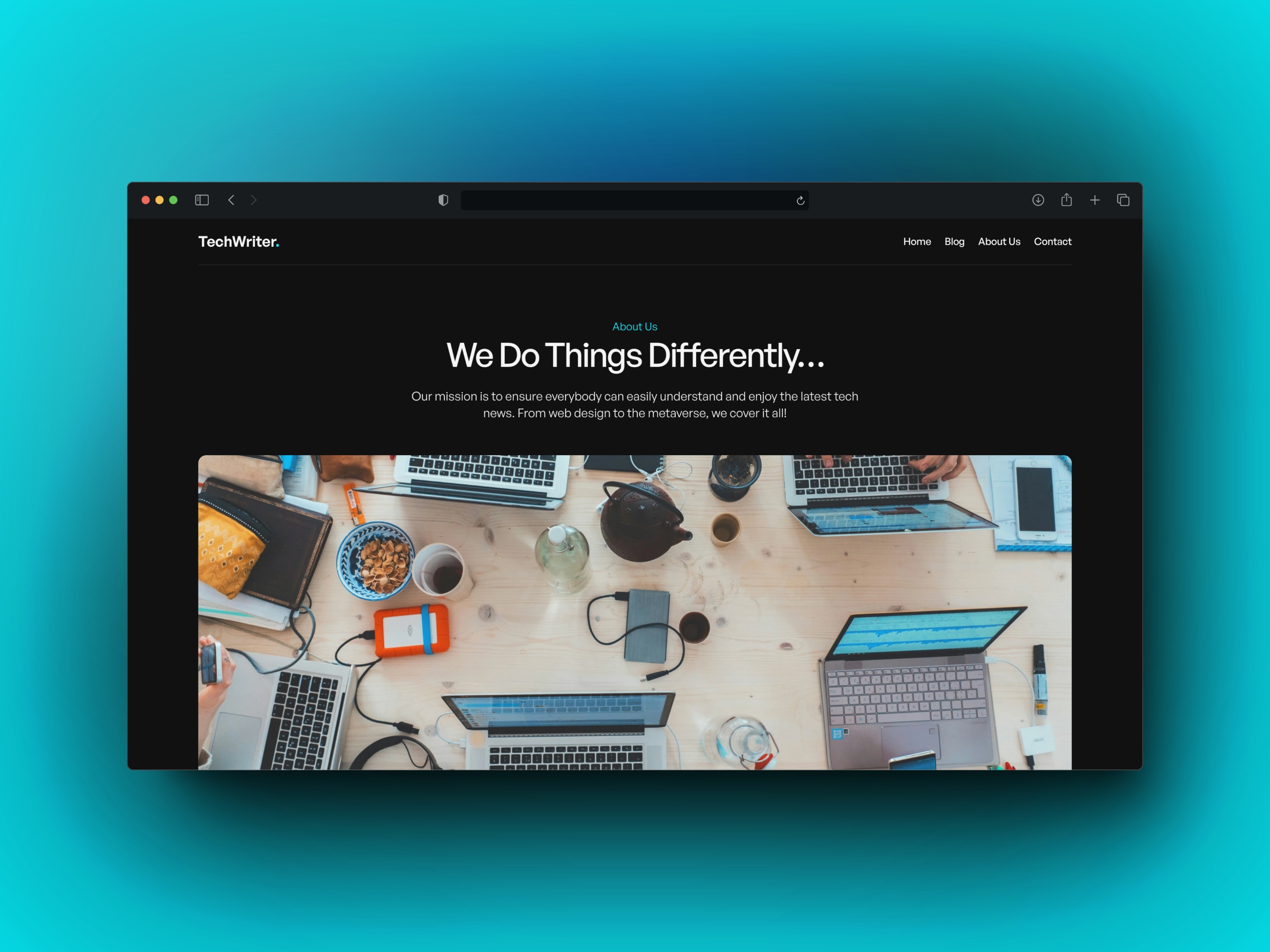 TechWriter Framer template preview 2