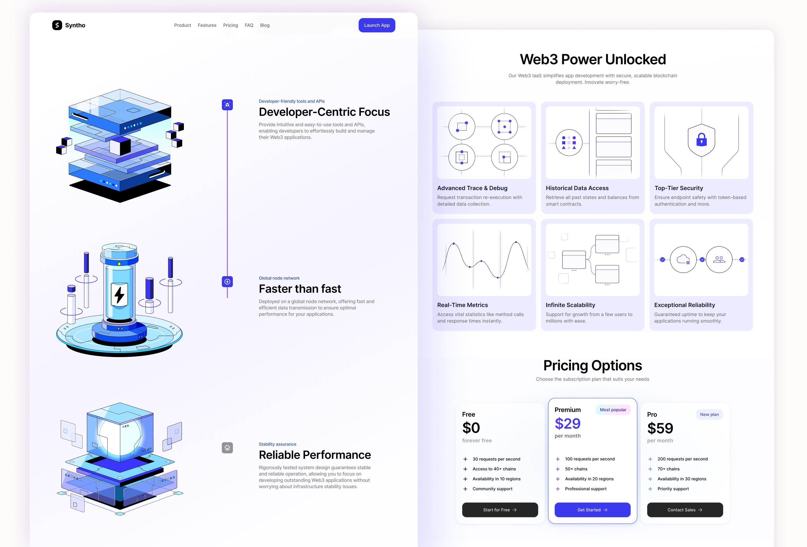 Syntho Framer template preview 3