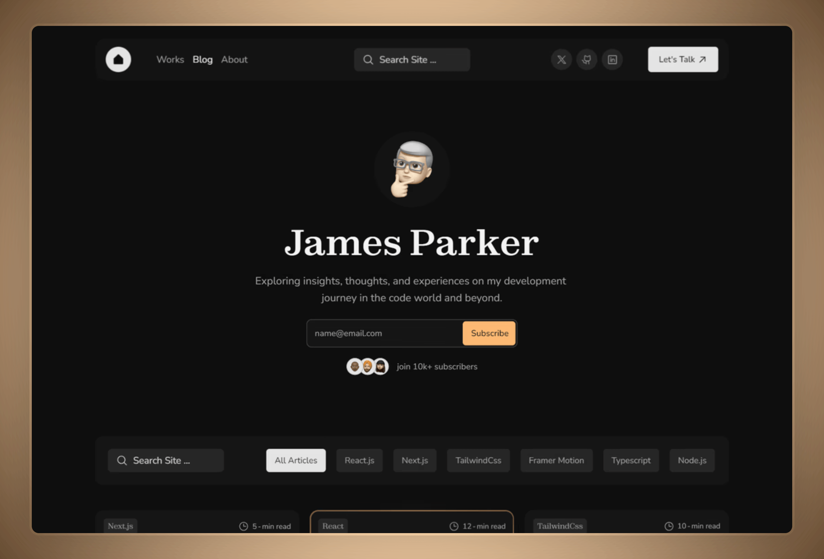 Spotlight Framer template preview 4