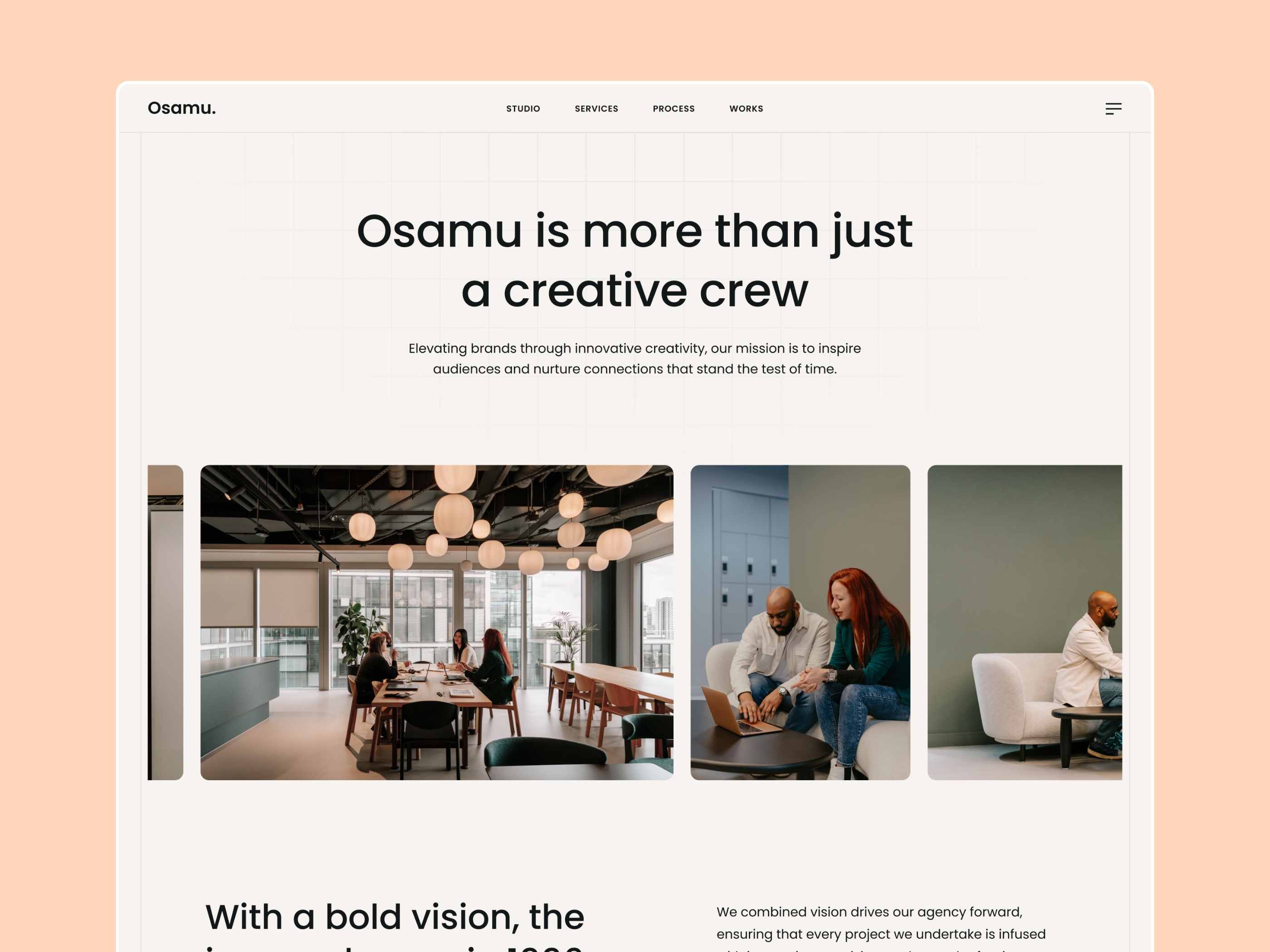 Osamu Framer template preview 4