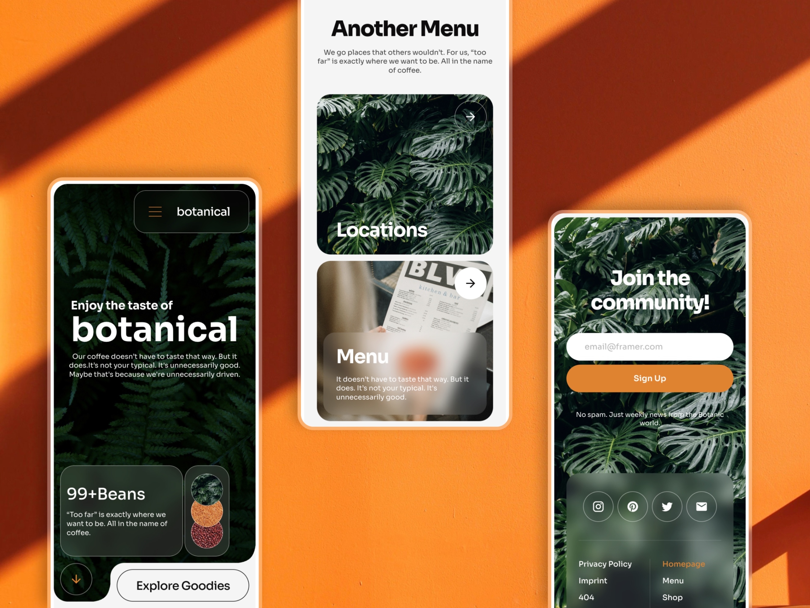 Botanical Framer template preview 2