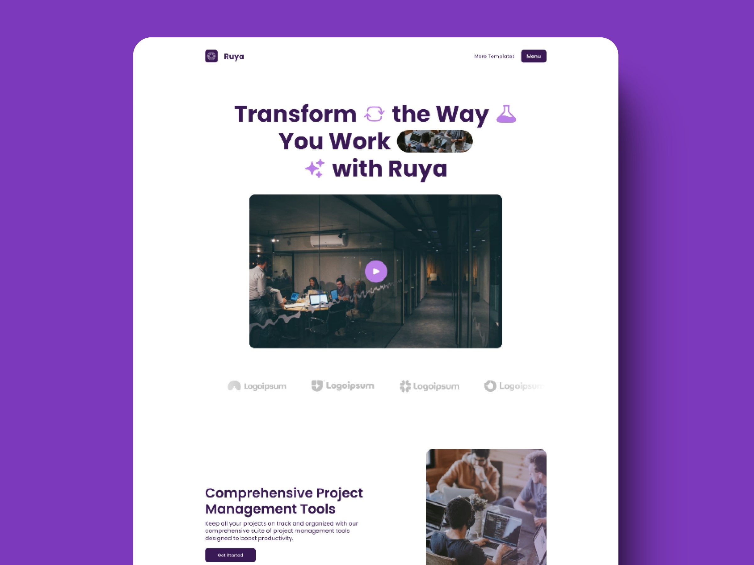 Ruya Framer template preview 1