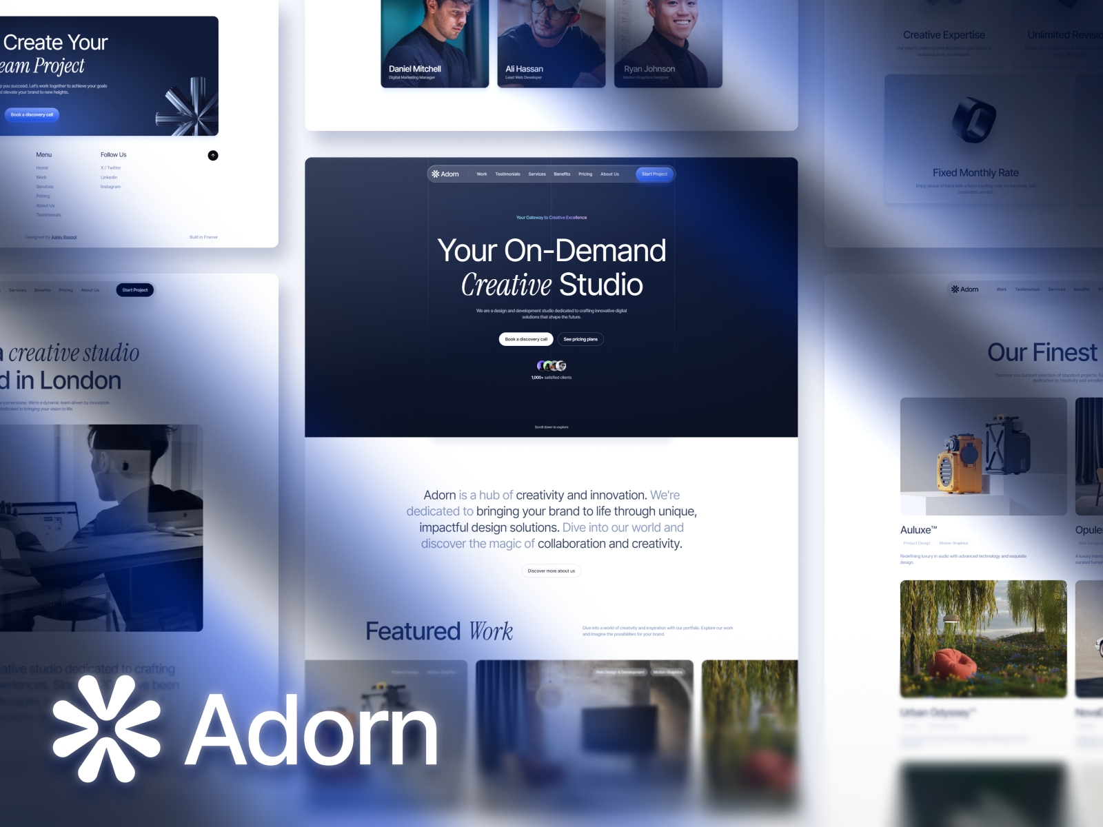 Adorn Framer template preview 1