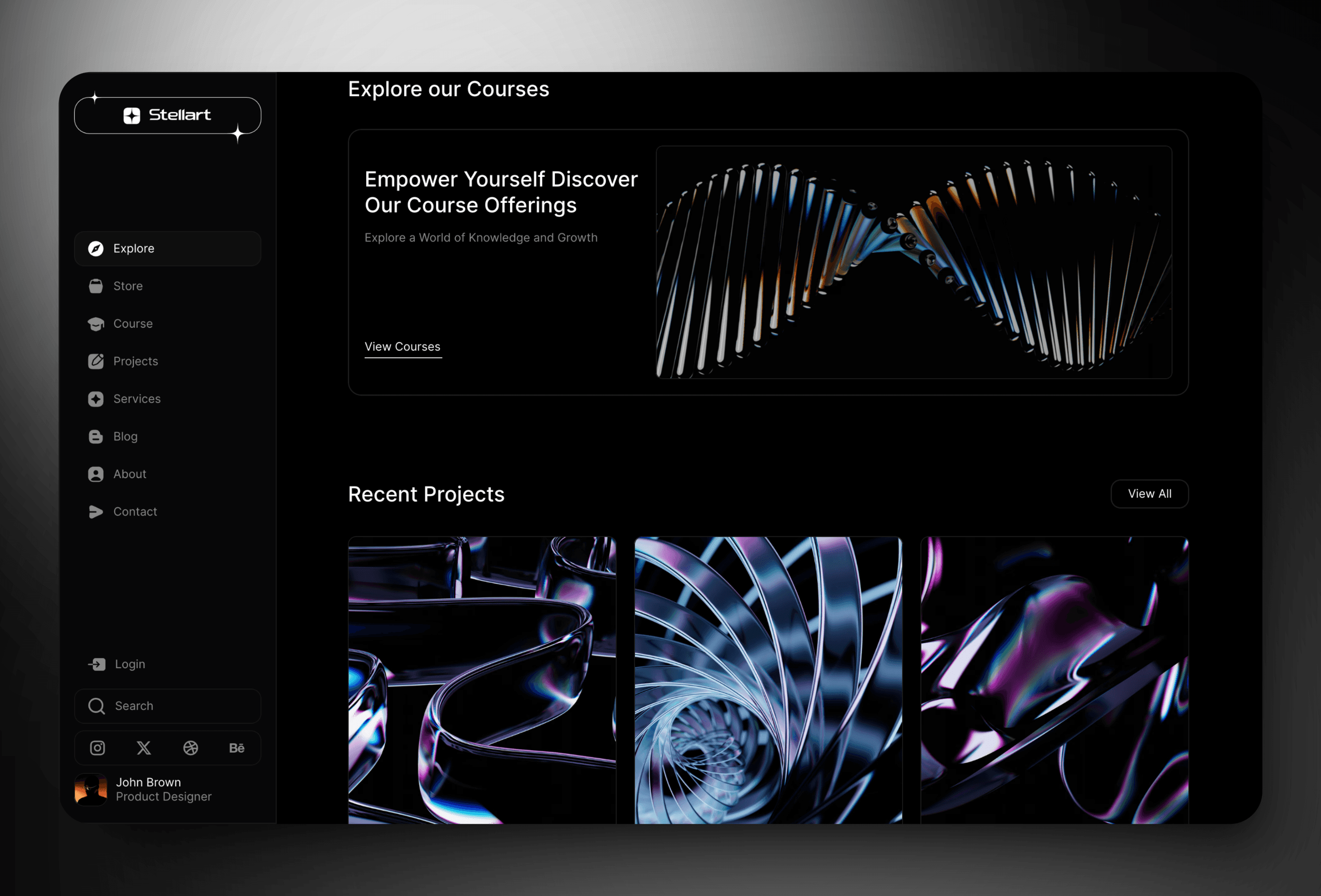 Stellart Framer template preview 3