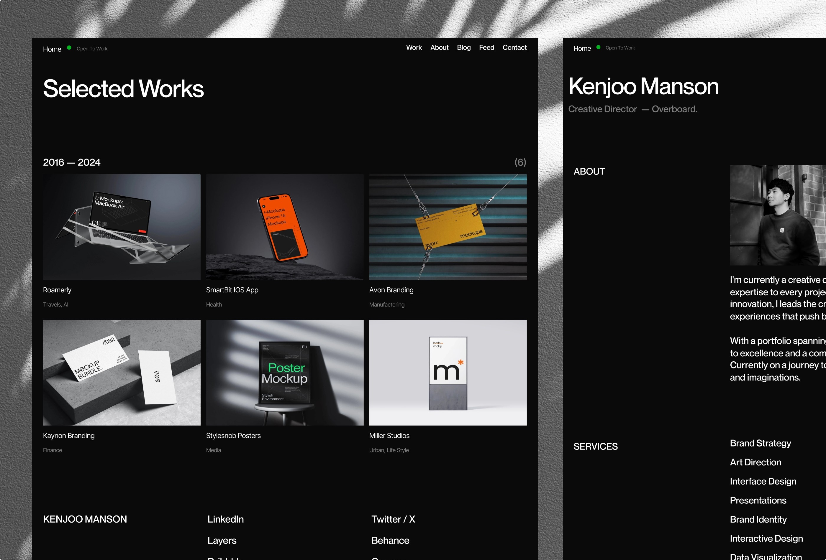 Kenjoo Framer template preview 2