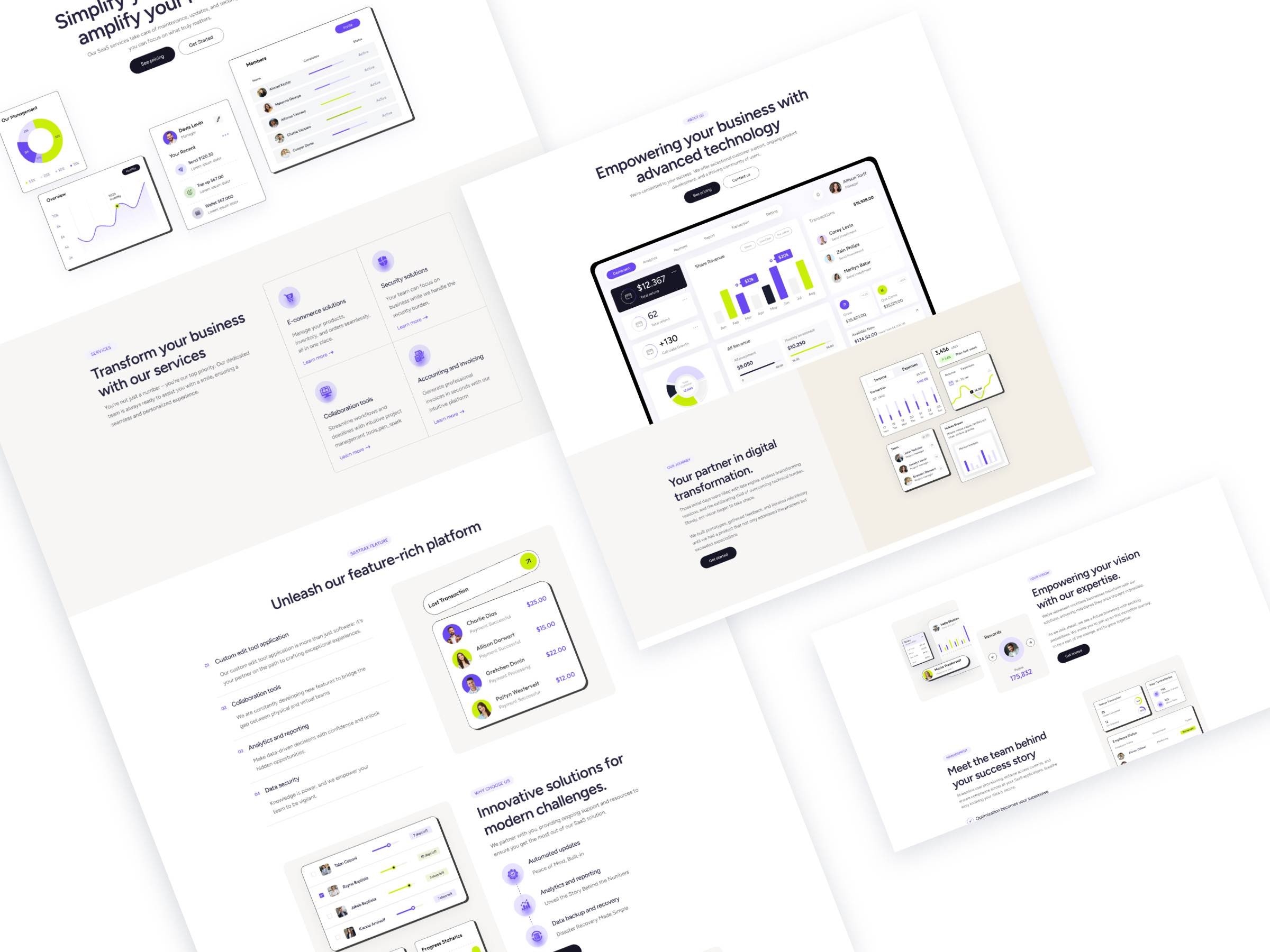 Sastrax Framer template preview 3