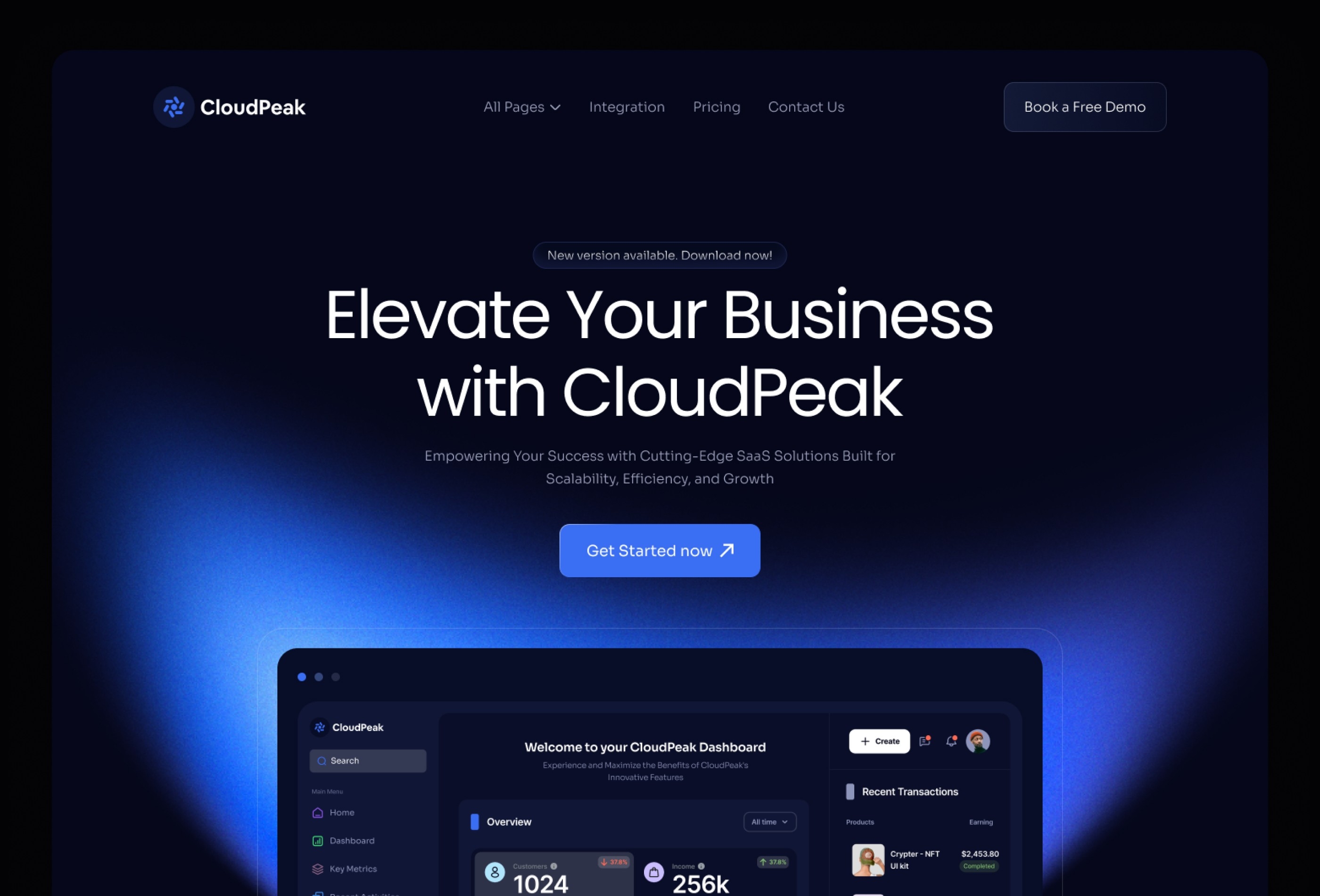 CloudPeak Framer template preview 1