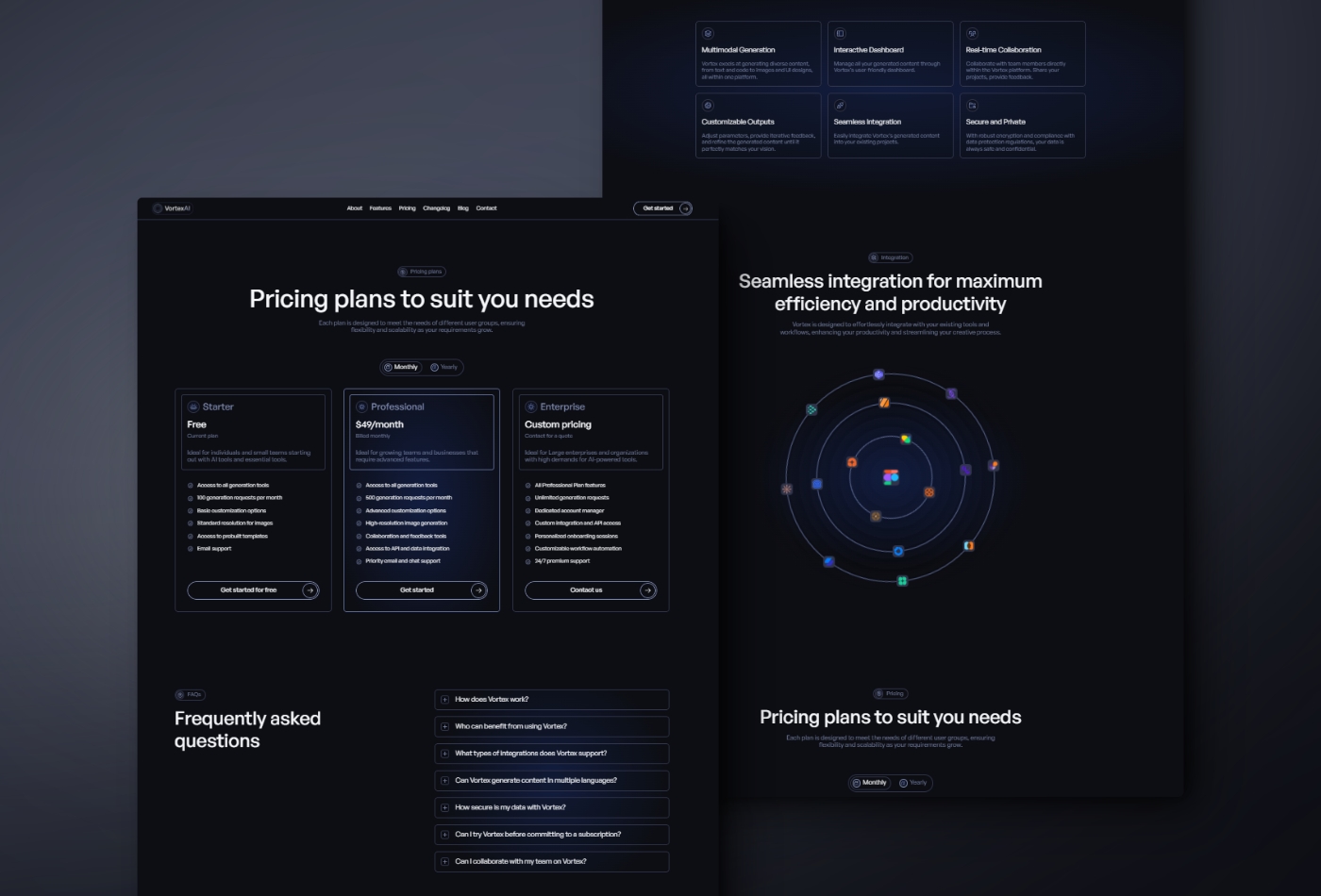 Vortex Framer template preview 3