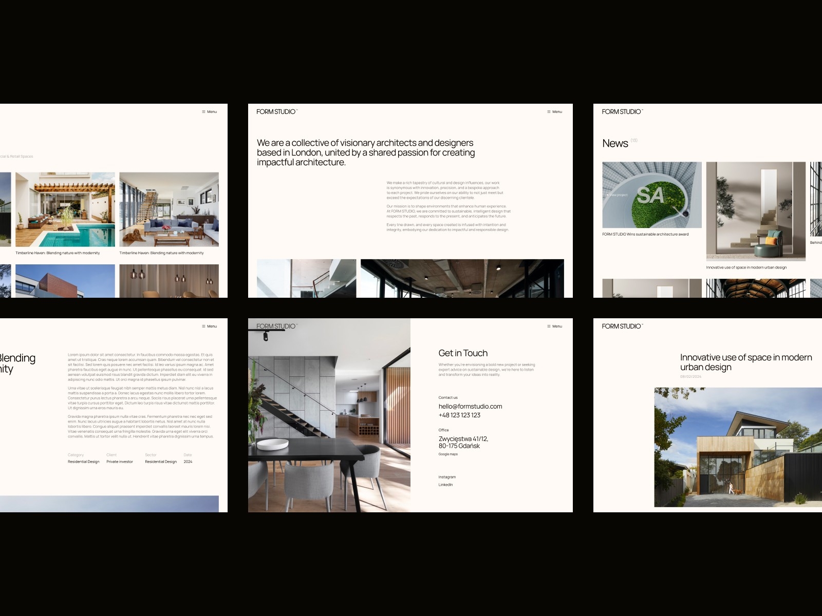 FORM STUDIO Framer template preview 2