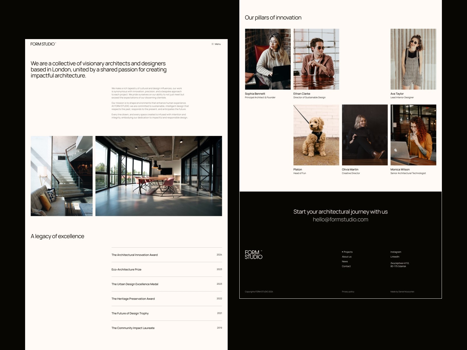 FORM STUDIO Framer template preview 3