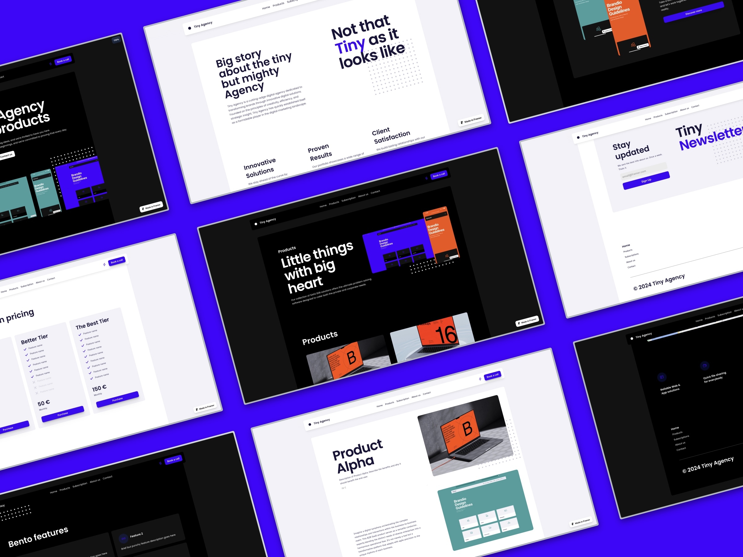 Tiny Agency Framer template preview 2