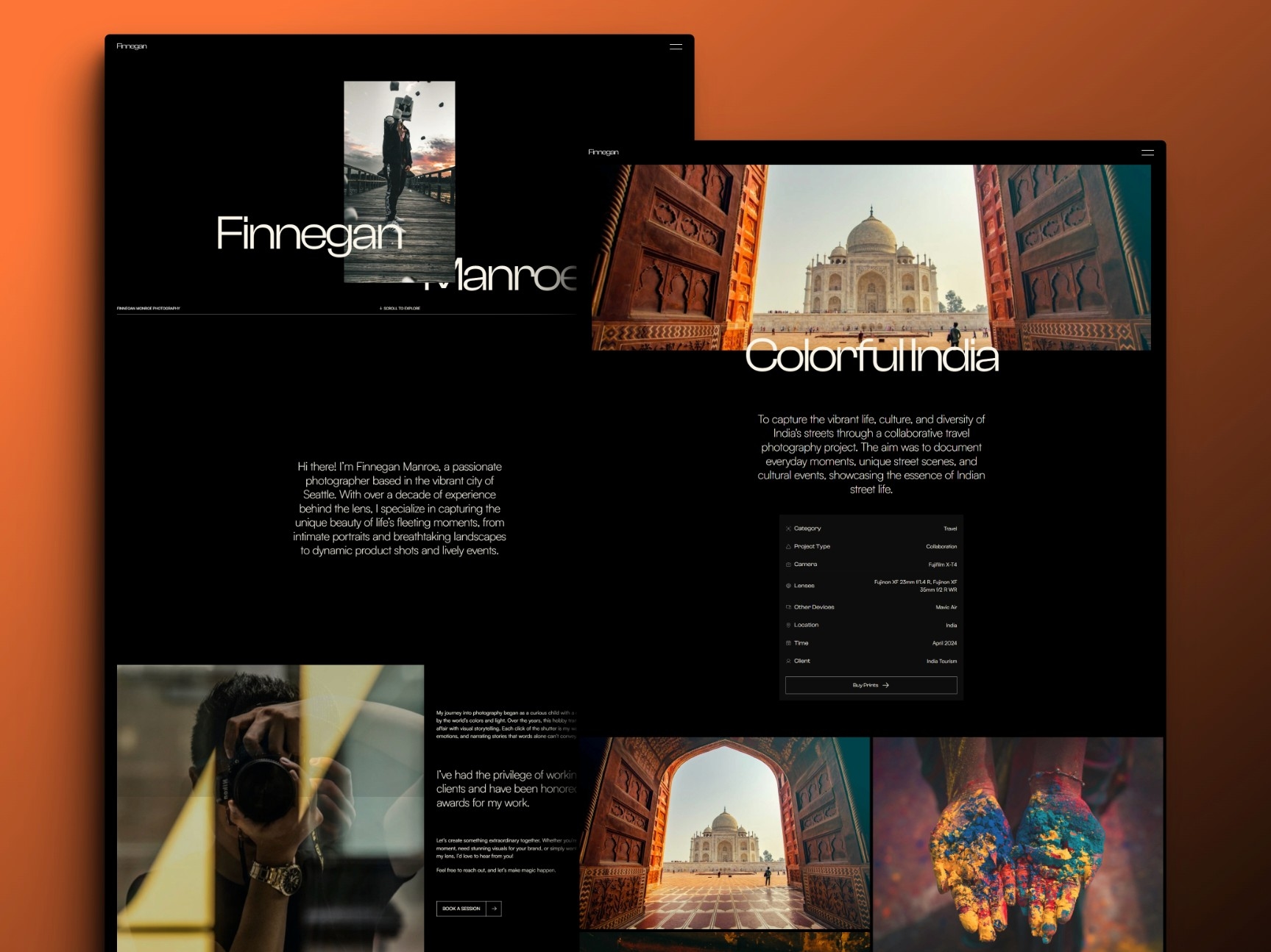 Photographer Framer template preview 3