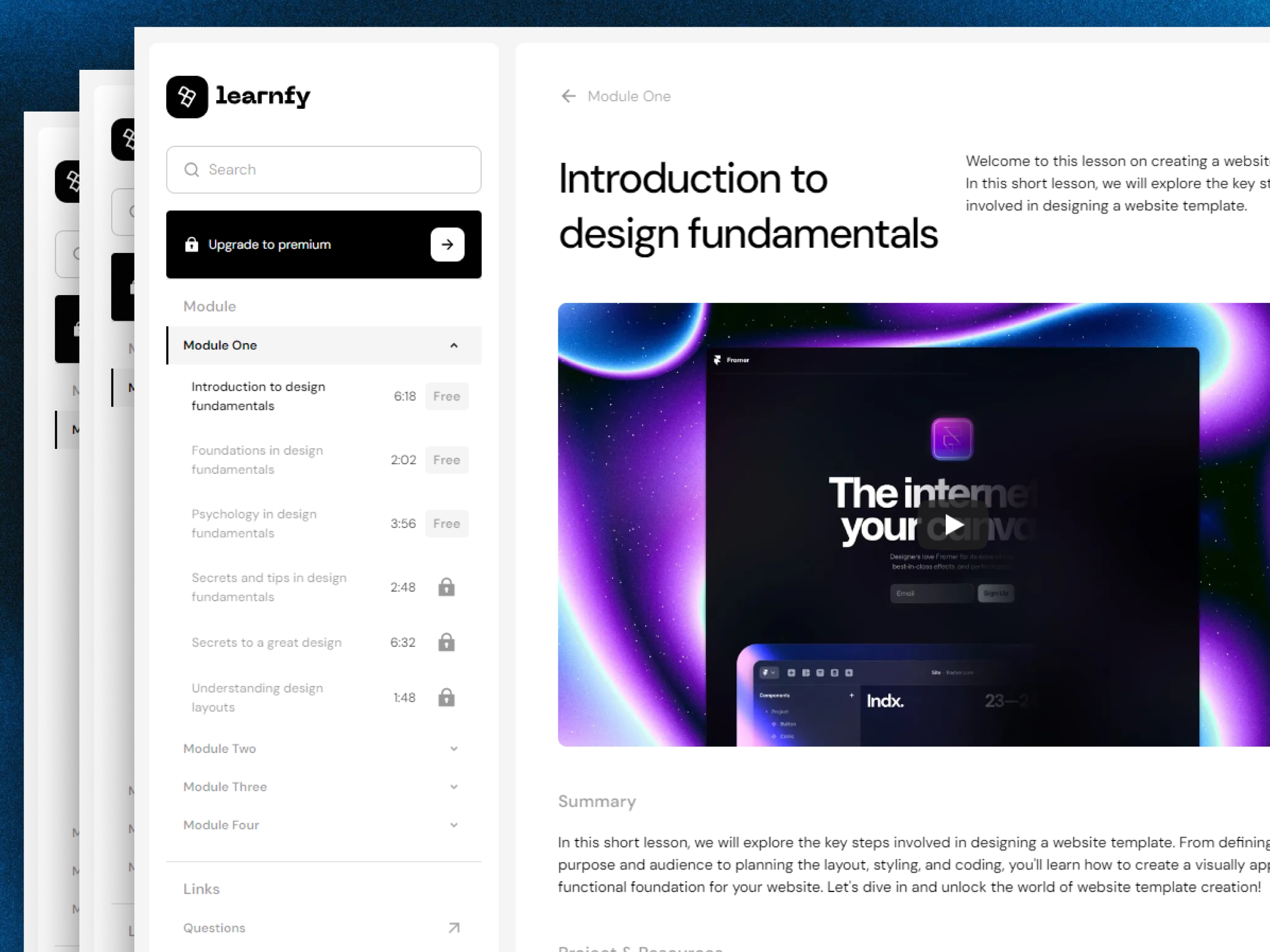 Learnfy Framer template preview 1