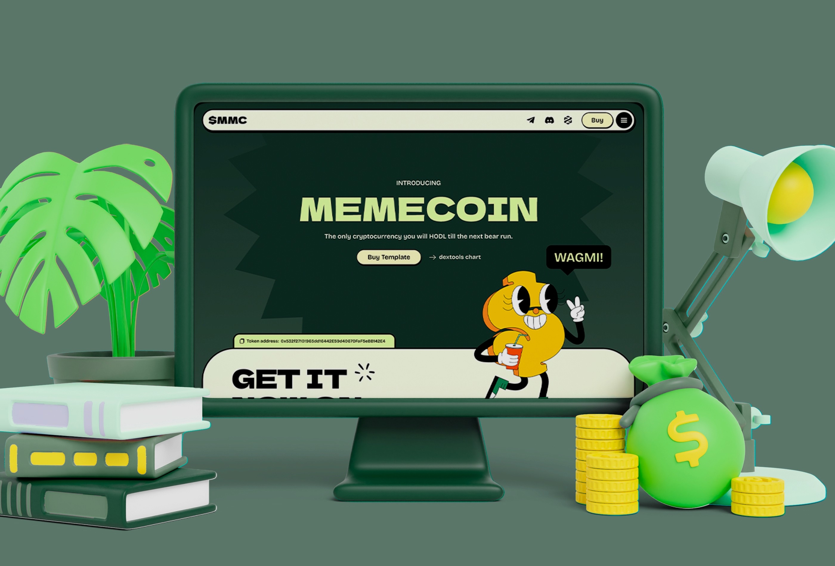 Memecoin Framer template preview 2