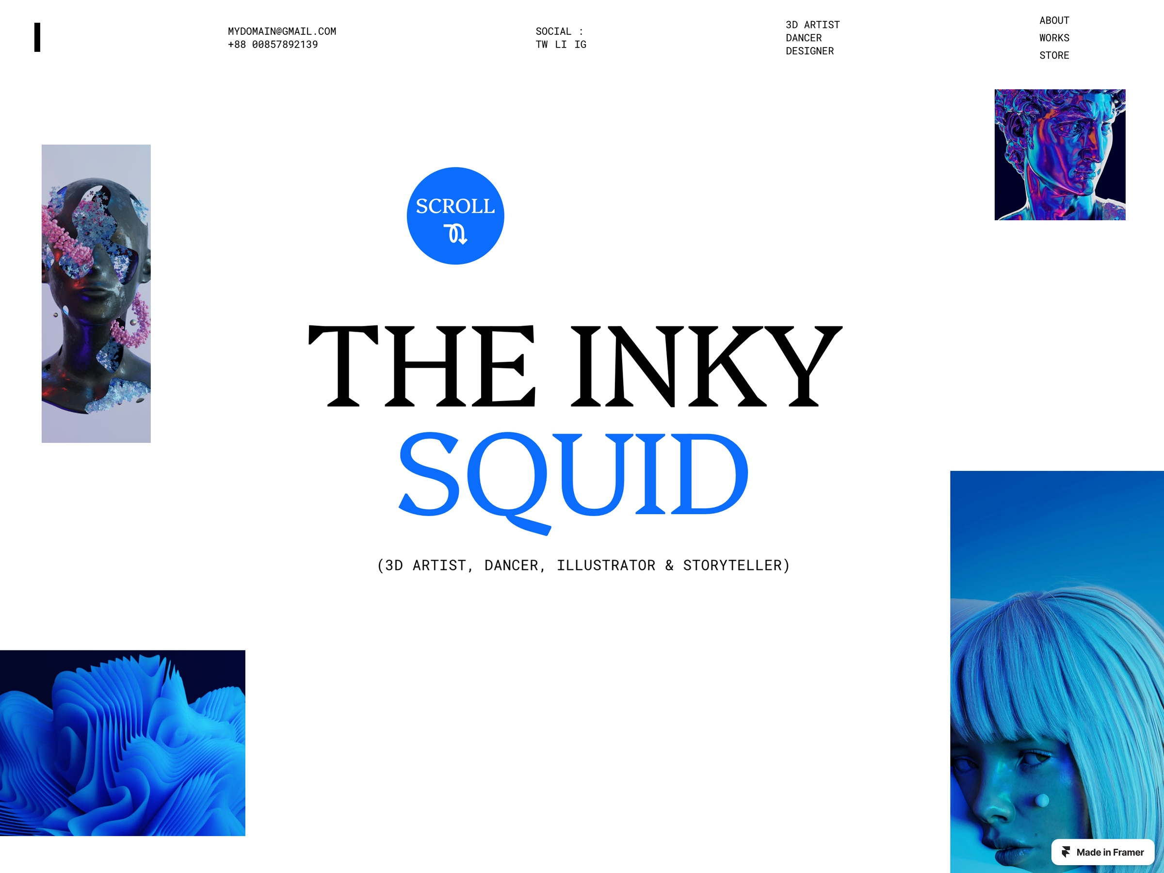 INKY Framer template preview 2