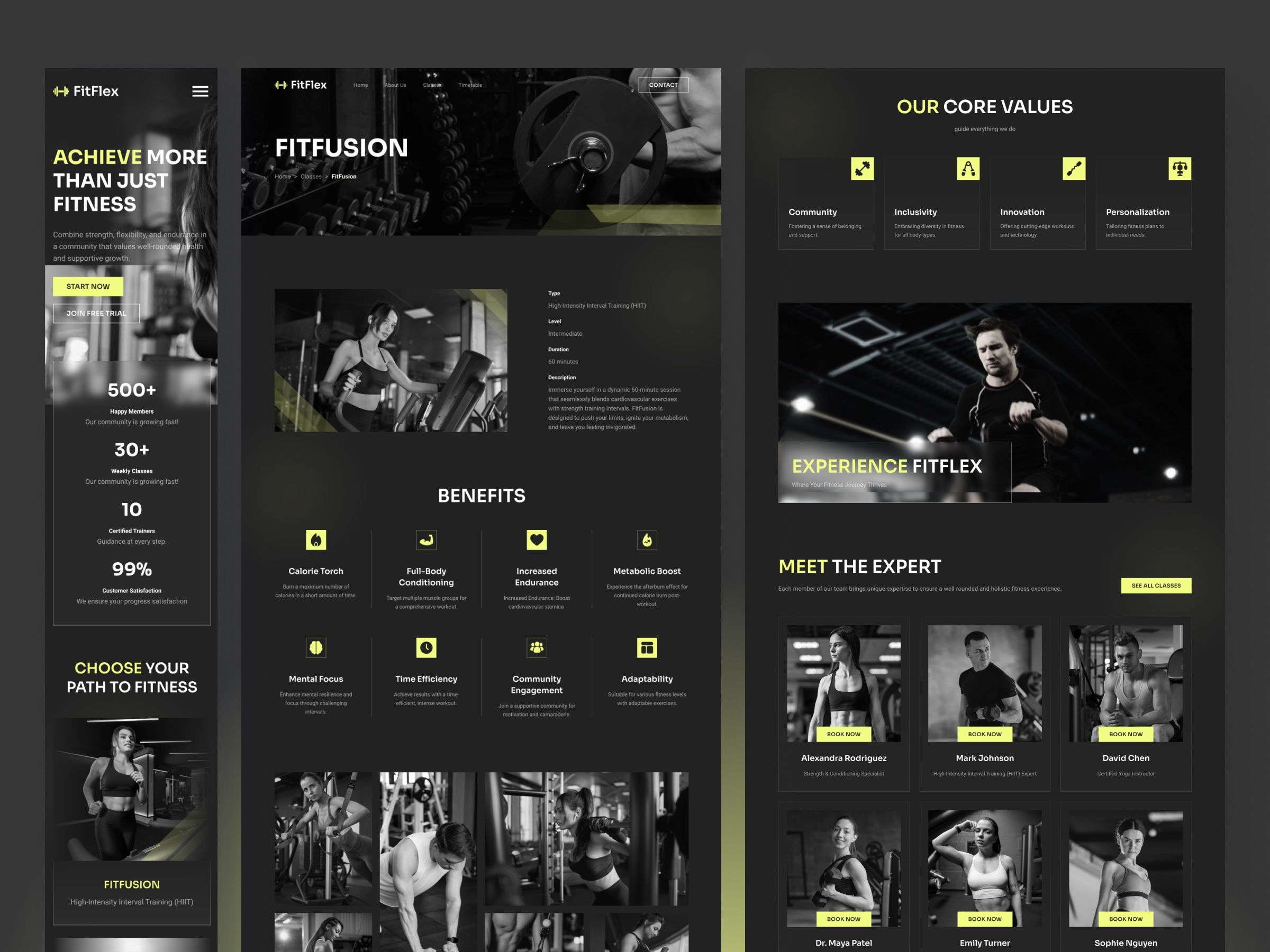 Fitflex Framer template preview 4