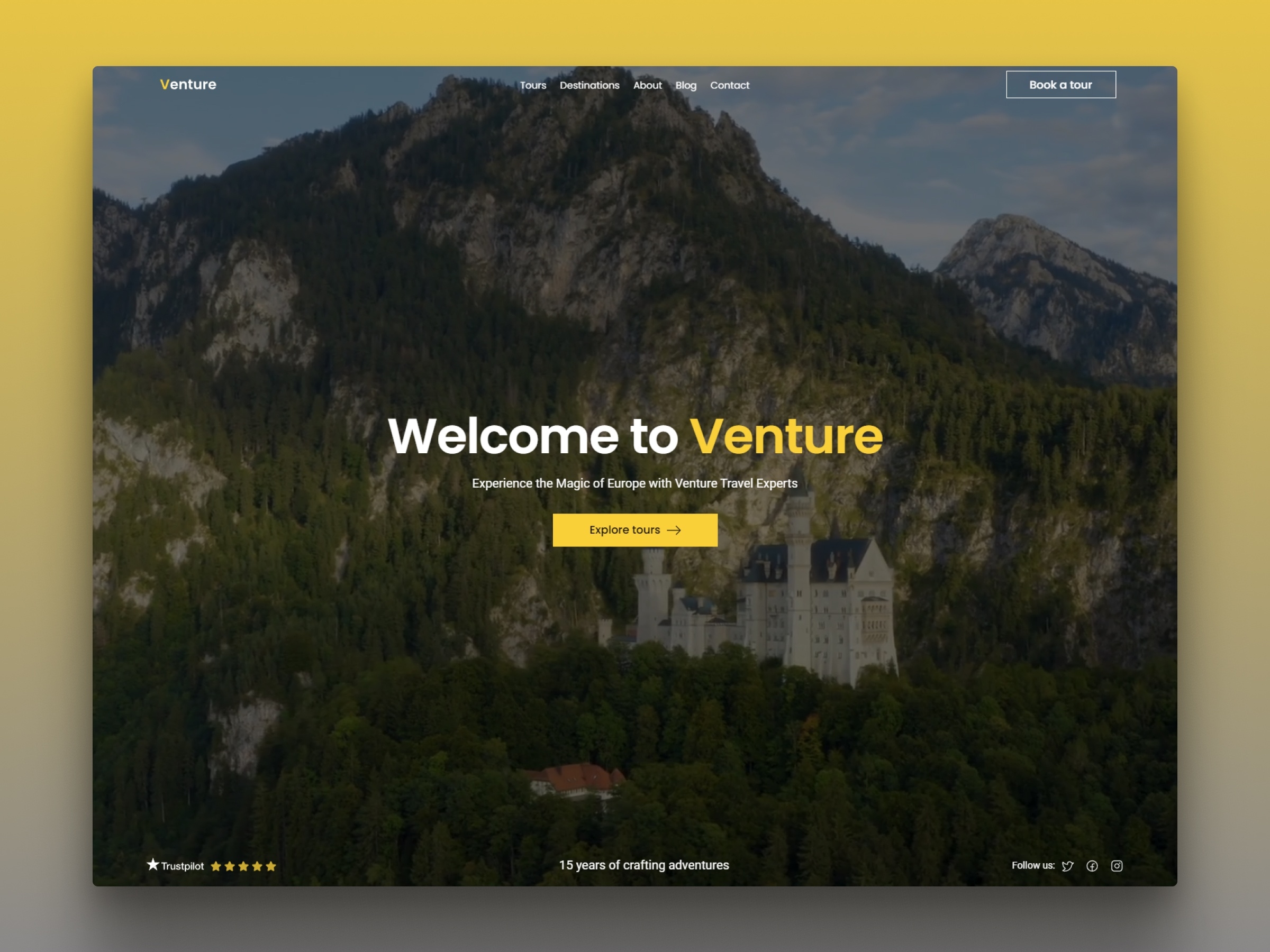 Venture Framer template preview 1