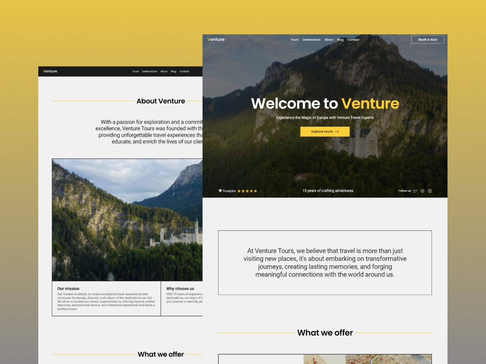 Venture Framer template preview 3