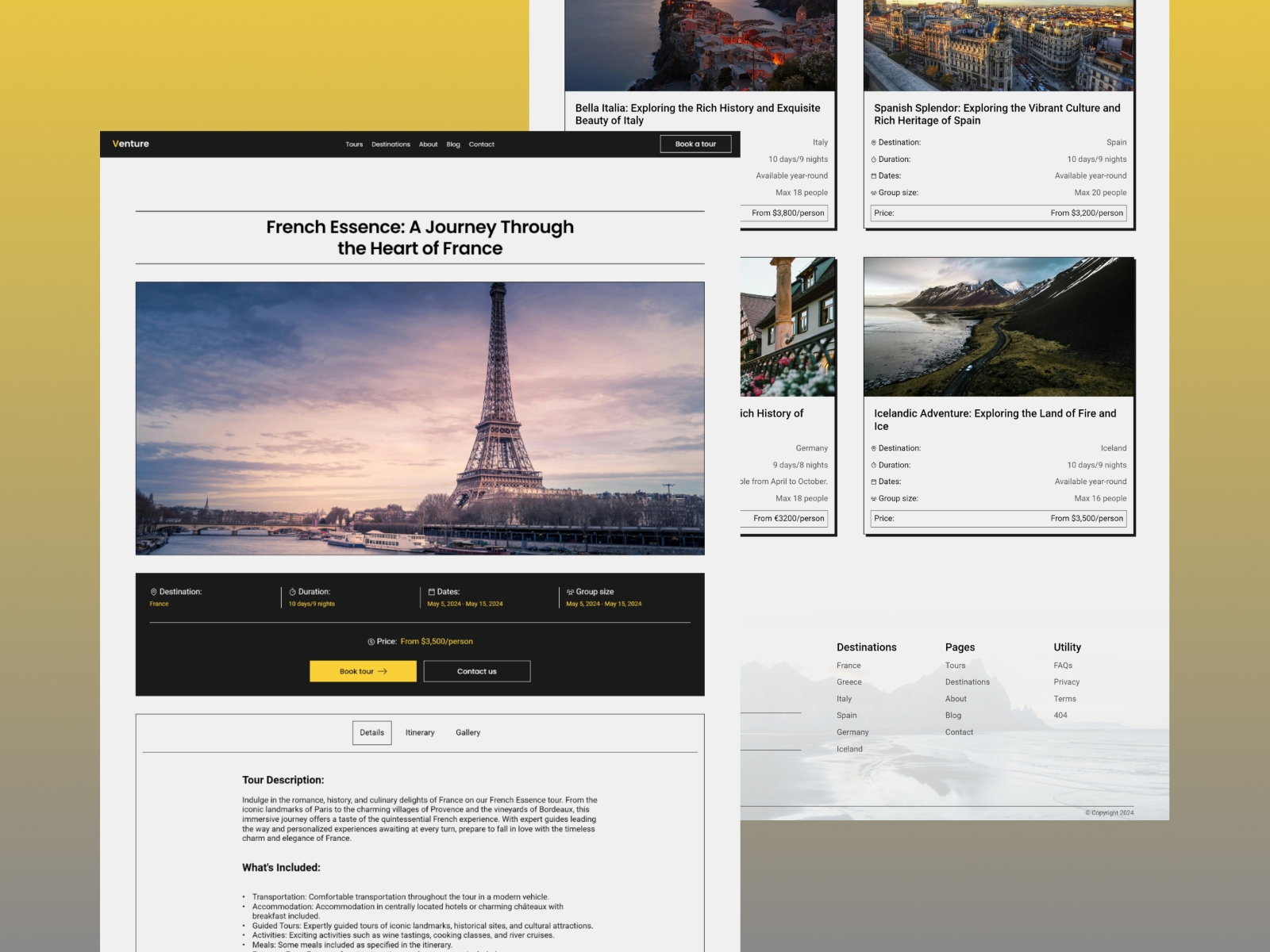 Venture Framer template preview 4