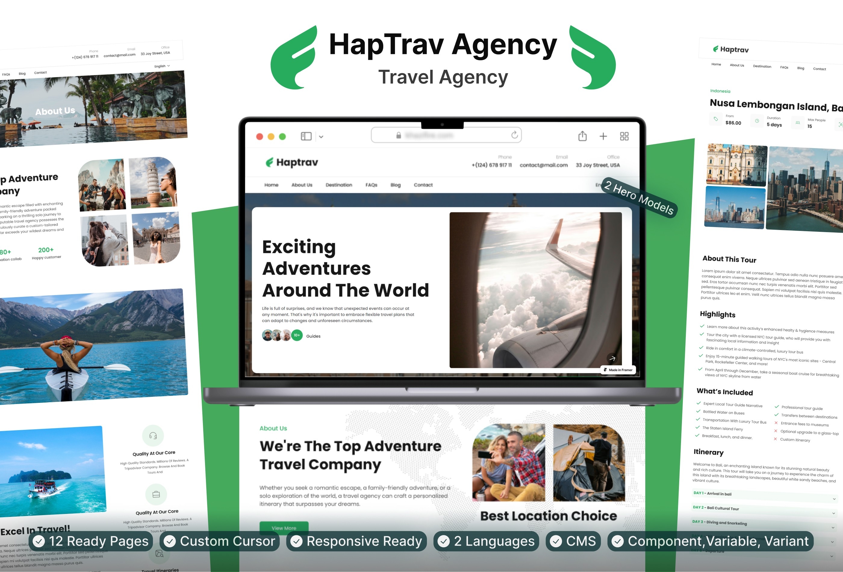 Haptrav Framer template preview 2