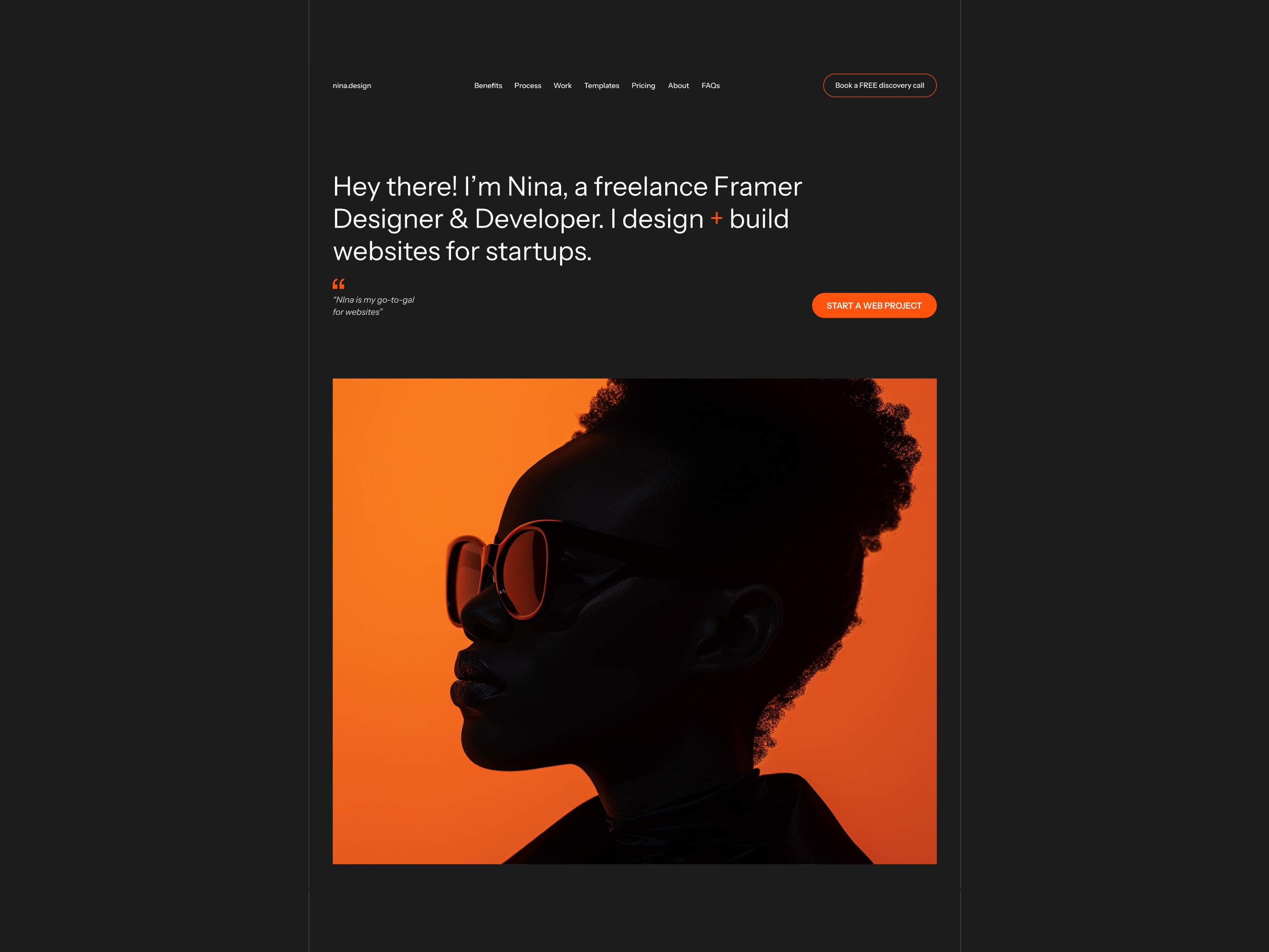 Nina.Design Framer template preview 1