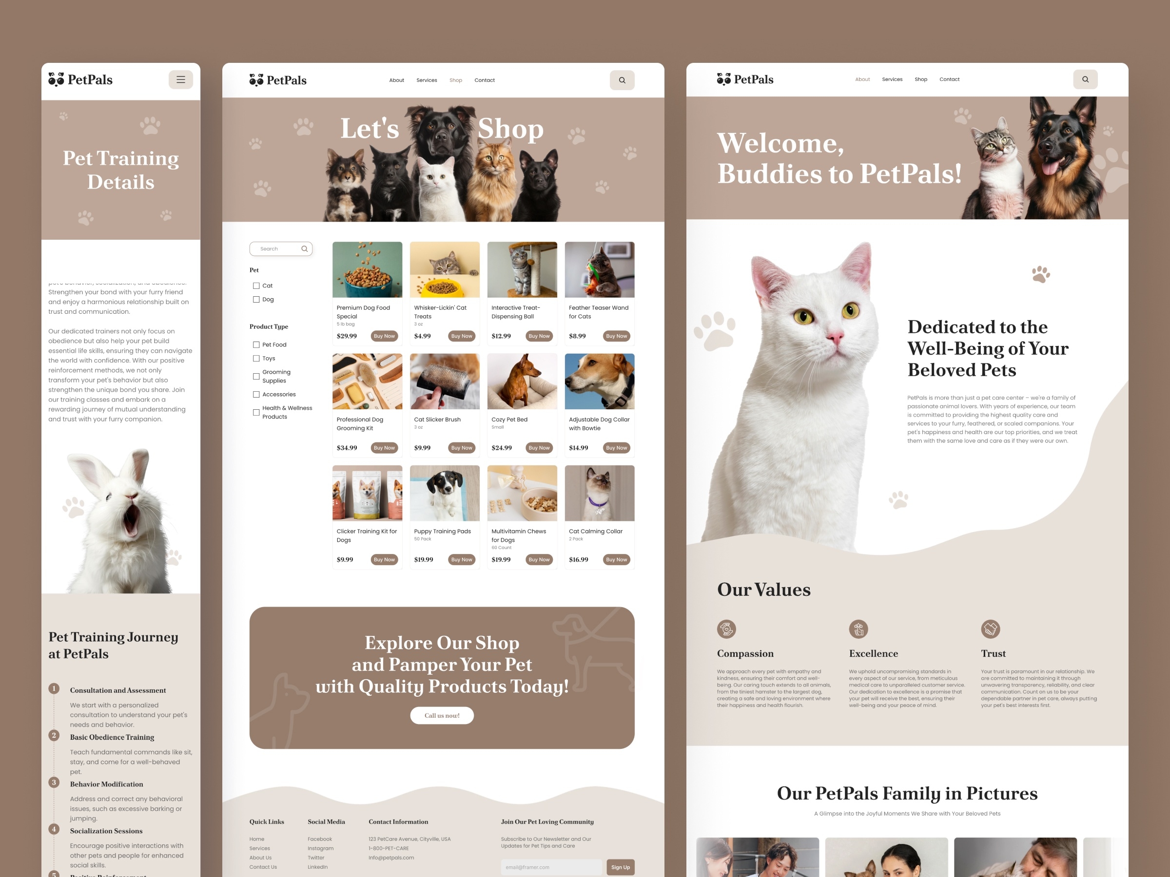 Petpals Framer template preview 4