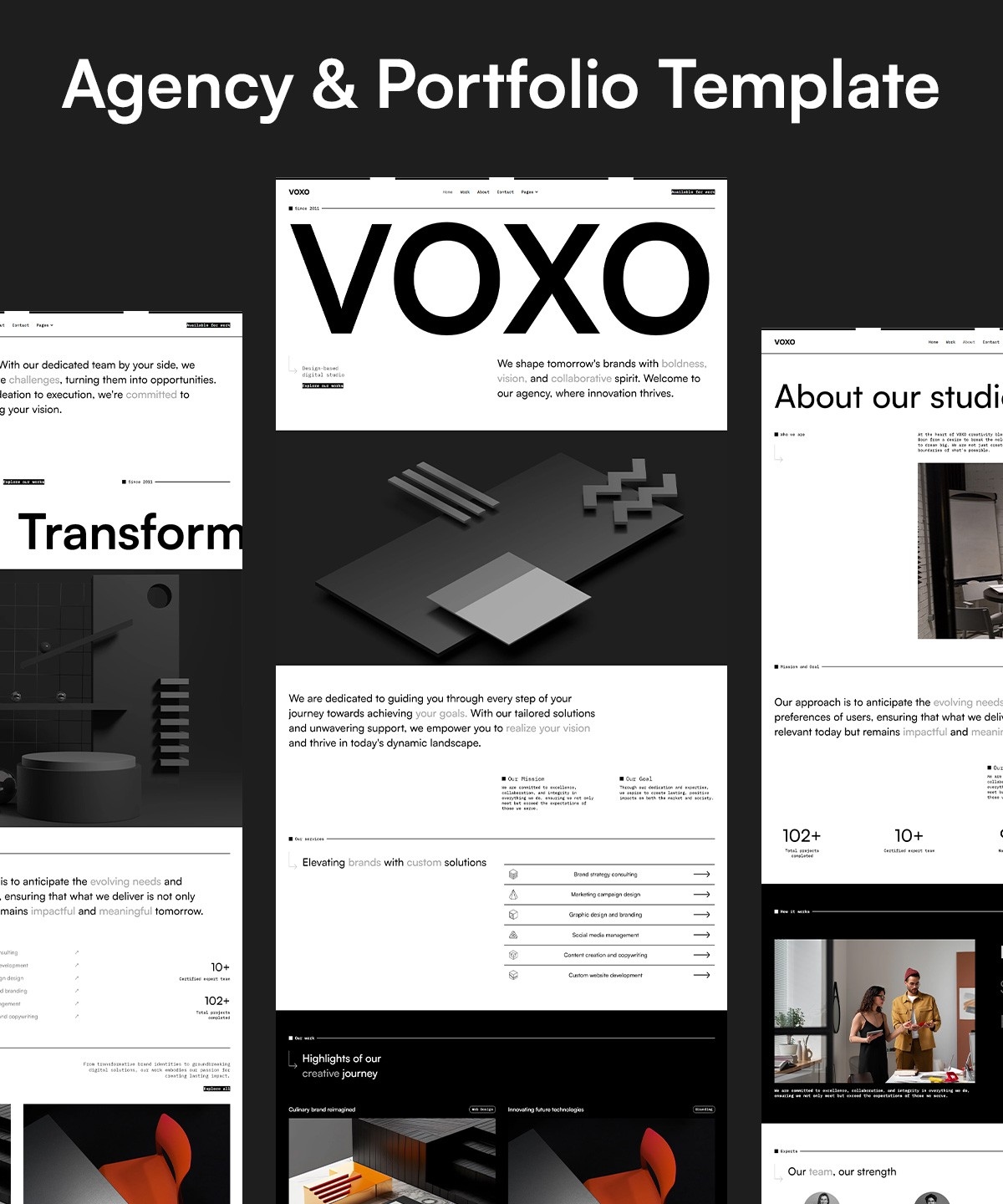 VOXO Framer template preview 2