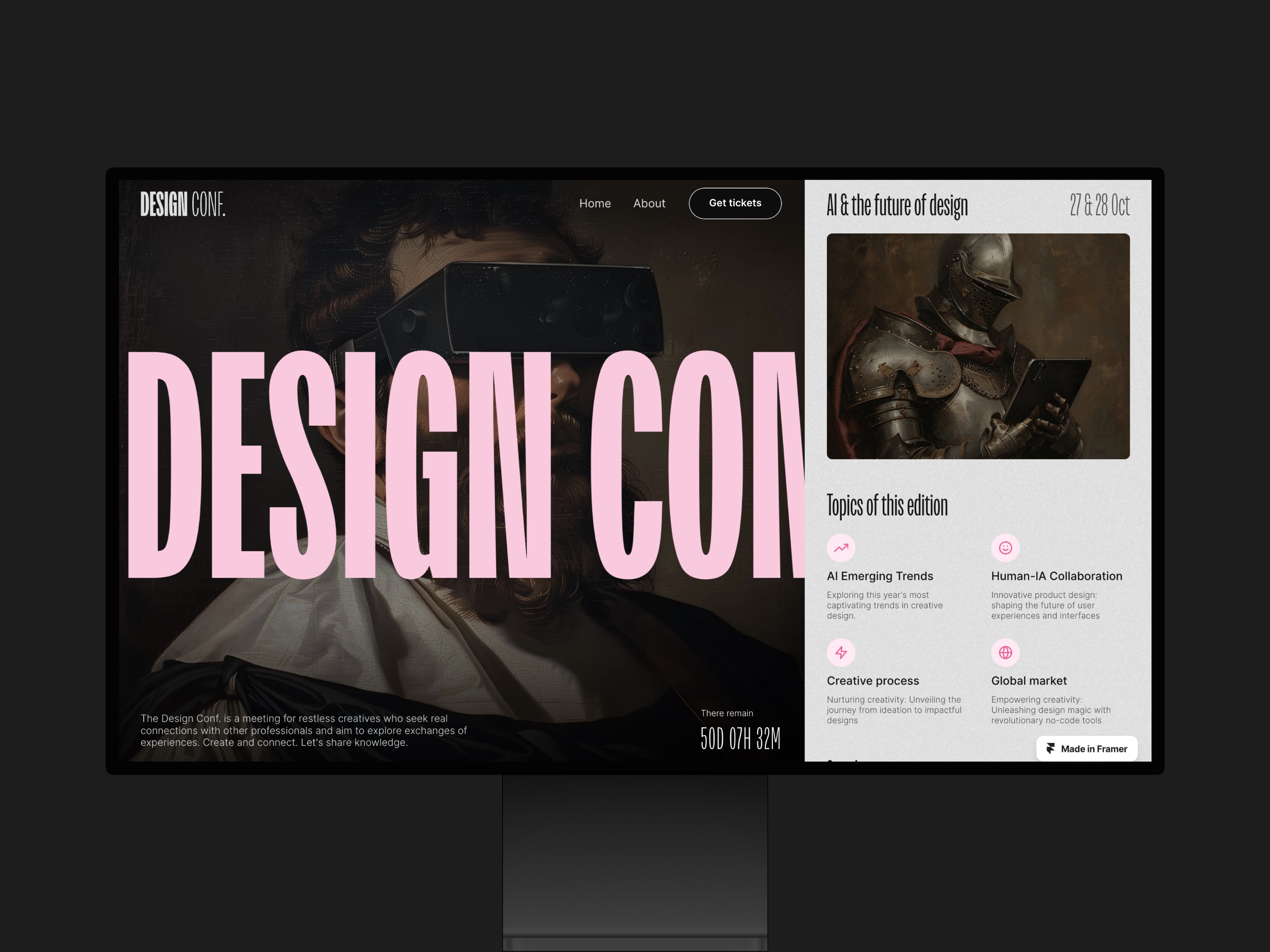 DesignConf Framer template preview 1