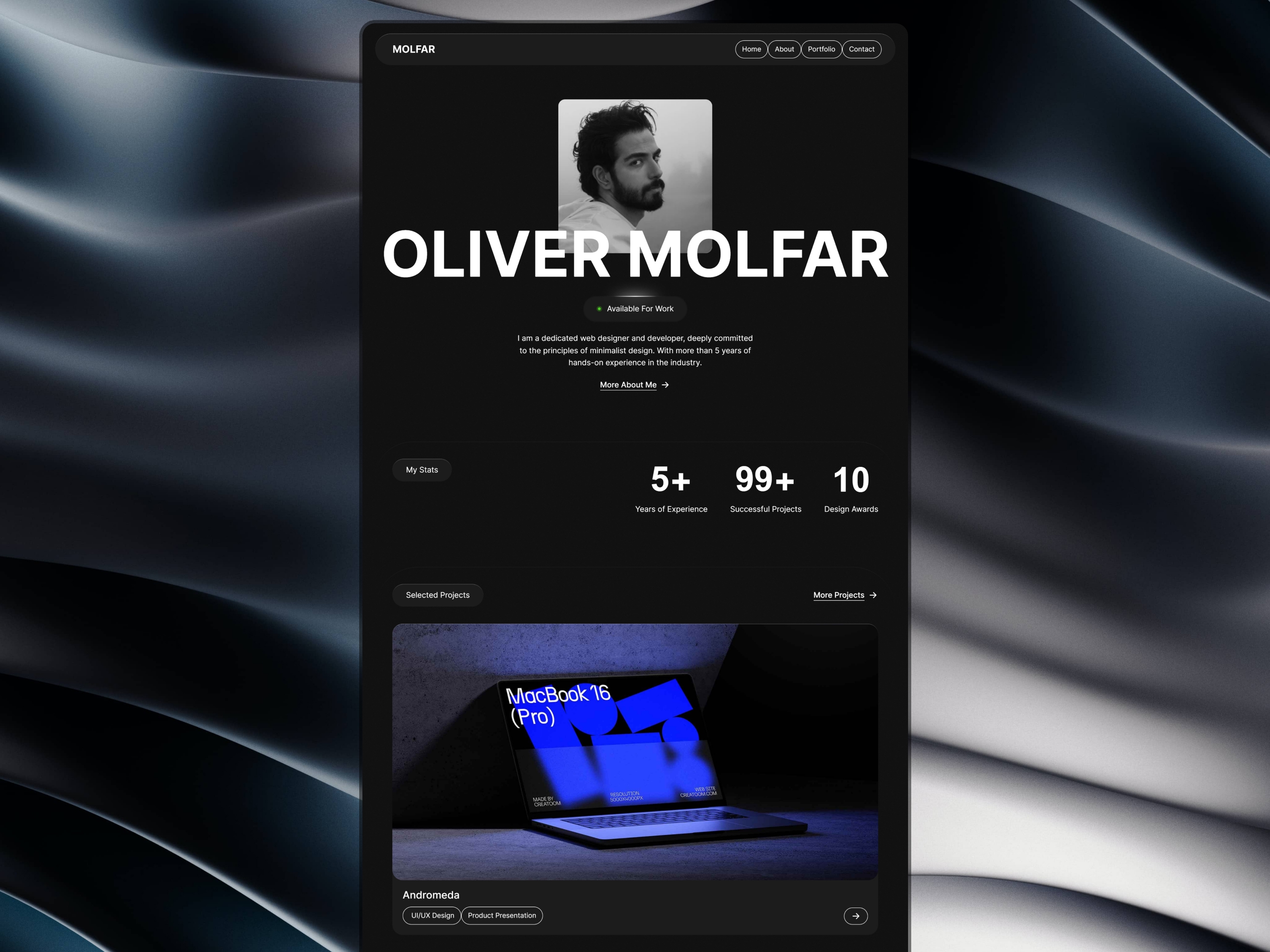 MOLFAR Framer template preview 1