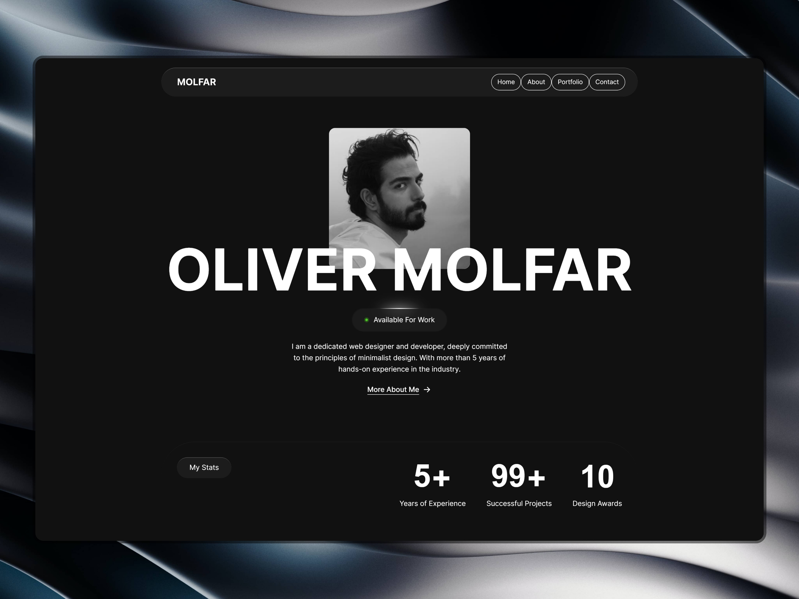 MOLFAR Framer template preview 2