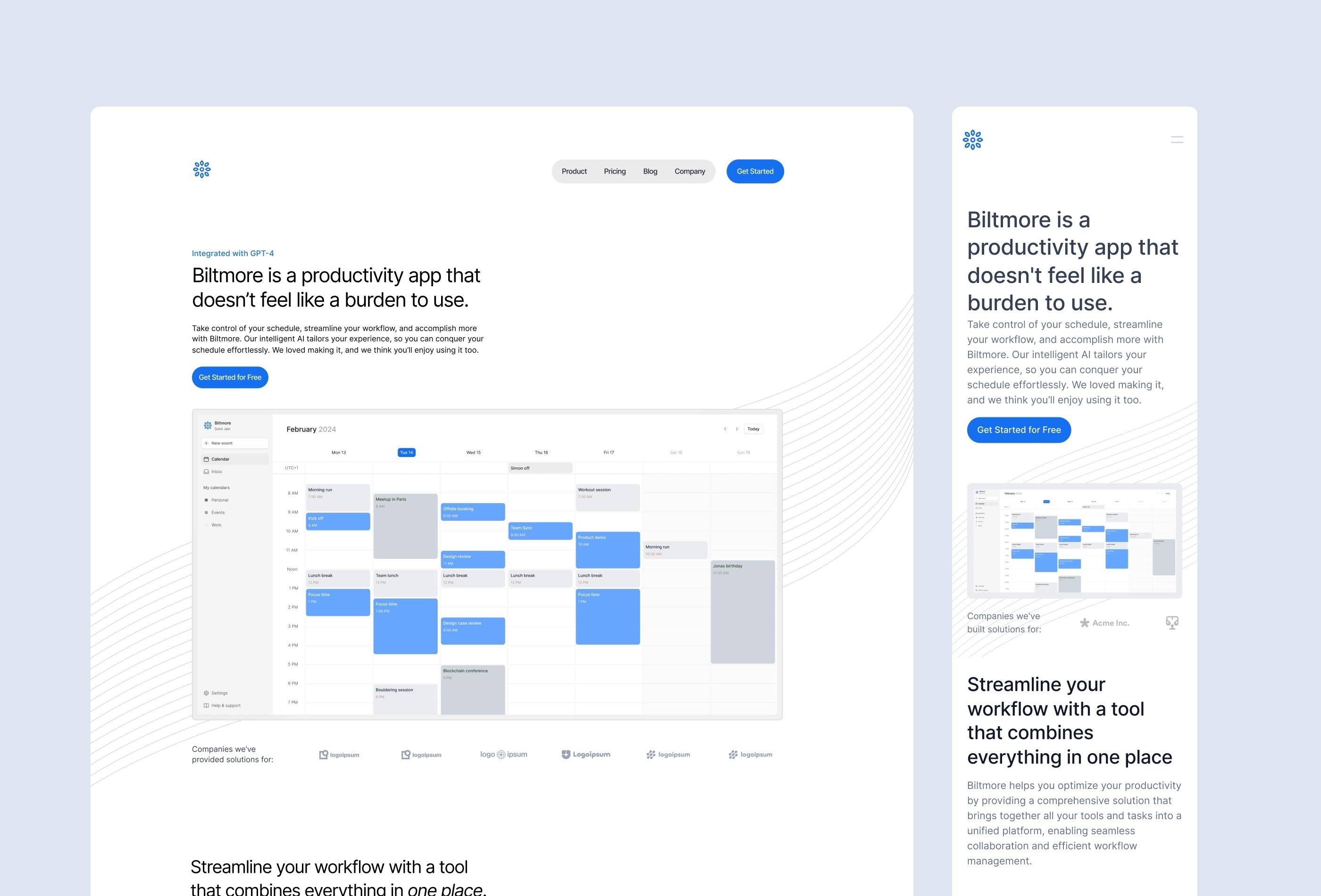 Biltmore Framer template preview 3