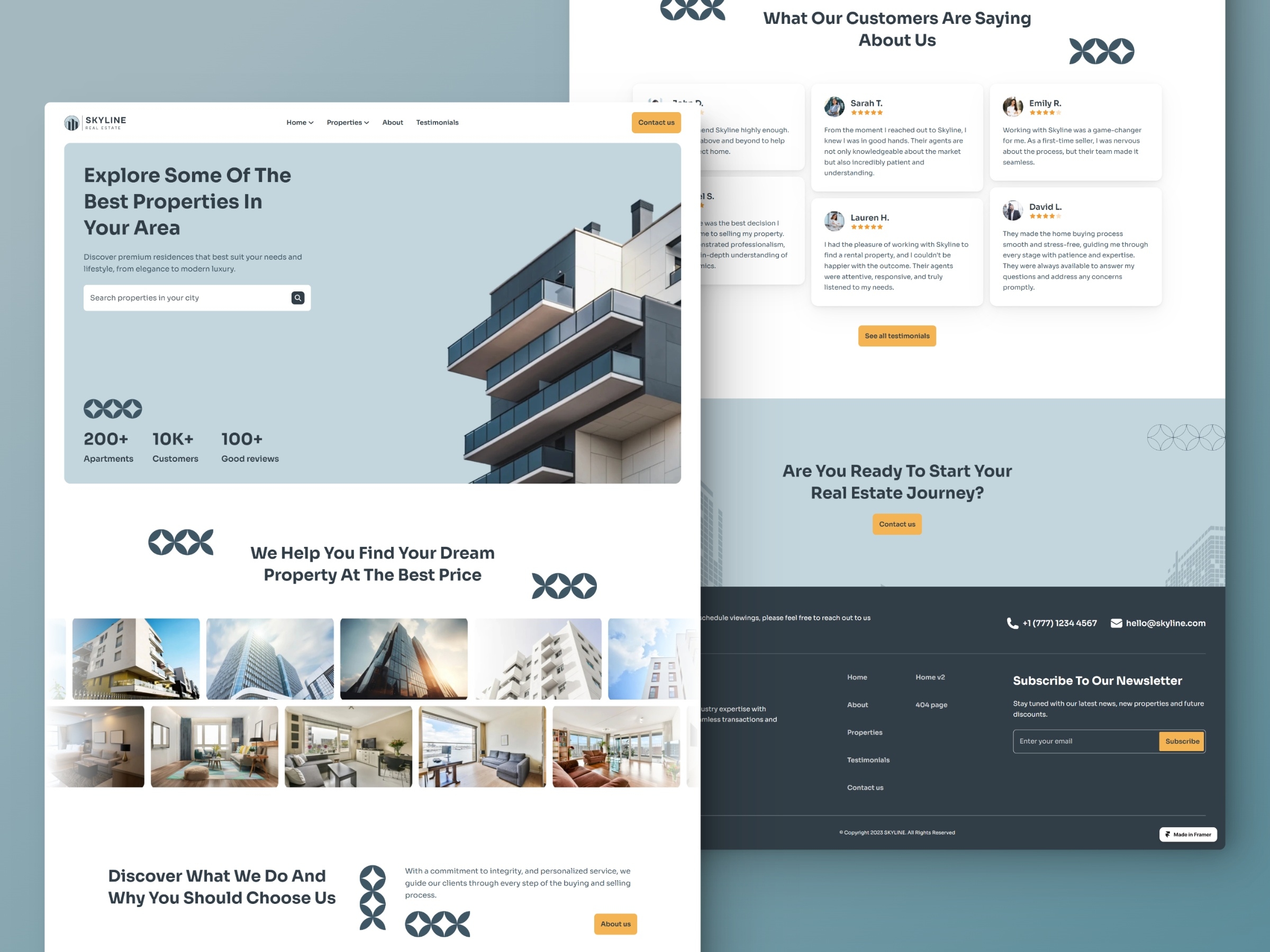 Skyline Framer template preview 3