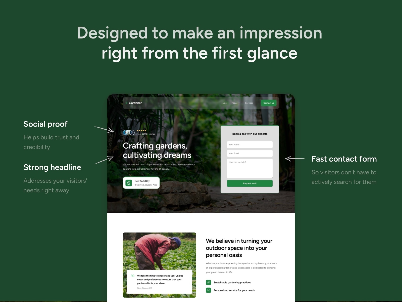 Gardener Framer template preview 4