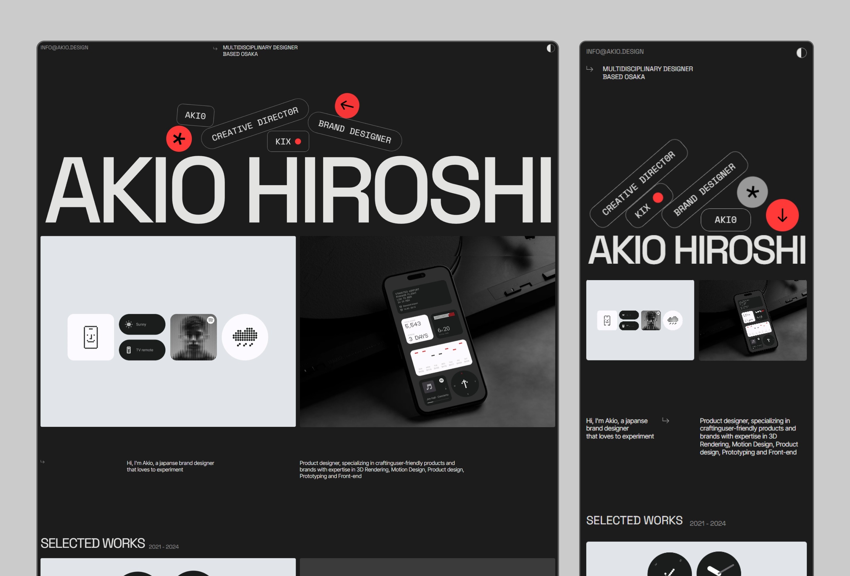 Akio Framer template preview 3